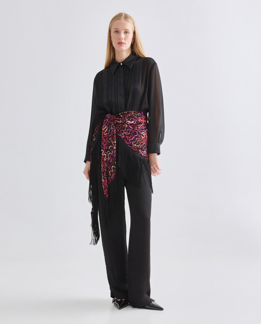 Imagem 0 de Écharpe Bordada com Franja