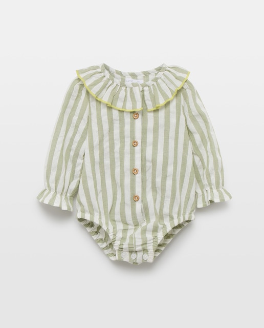 Imagen 0 de Ranita de recién nacido manga larga seersucker