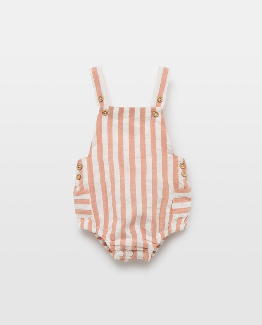 Imagen 0 de Ranita de recién nacido de tirantes seersucker