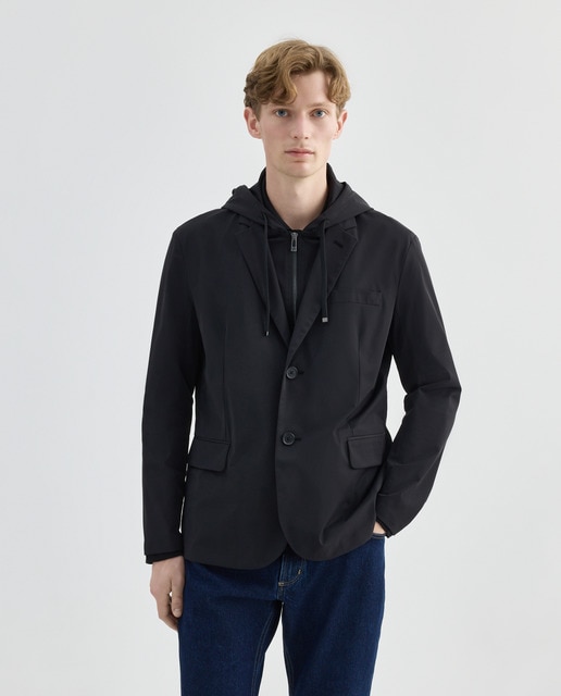 Imagen 0 de Chaqueta de hombre regular fit en nylon elástico con chaleco desmontable