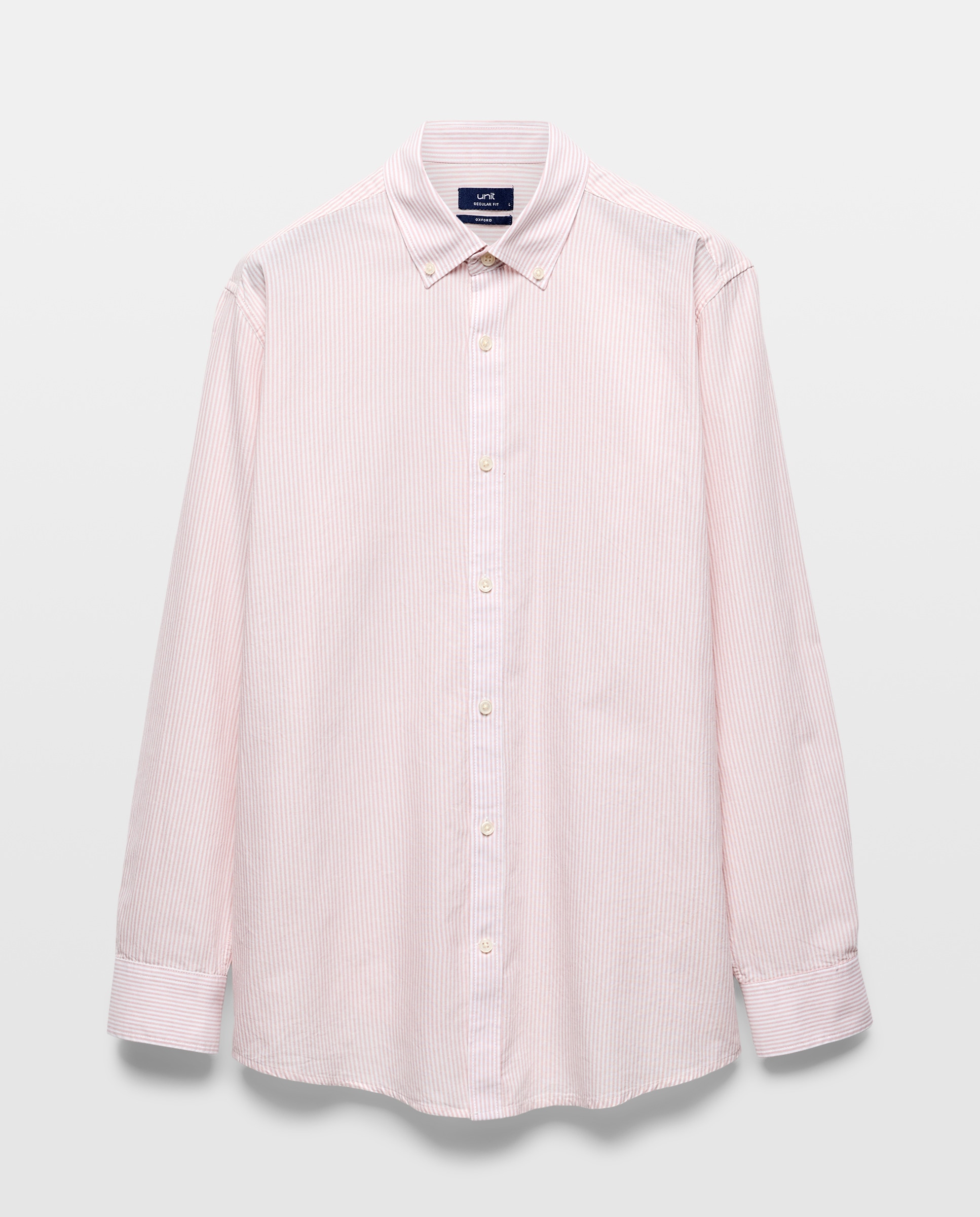 Camisa sport hombre chambray con rayas 220 Rosa palo-4