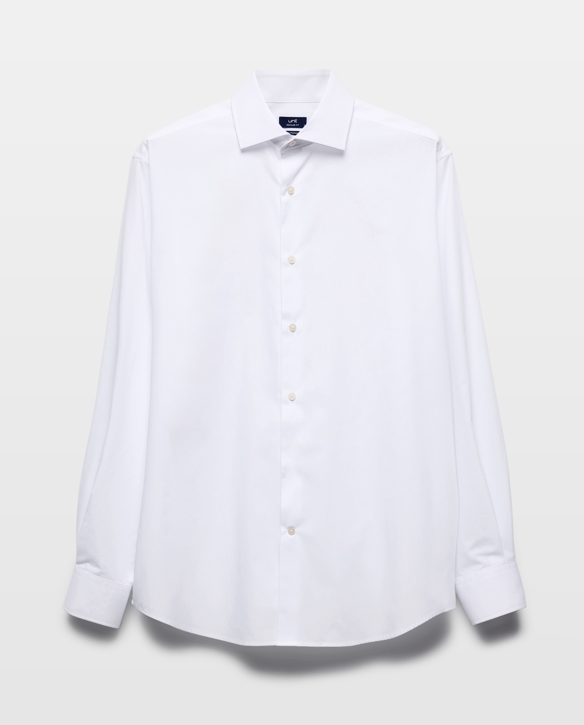 Camisa vestir hombre lisa classic fit Blanco-5