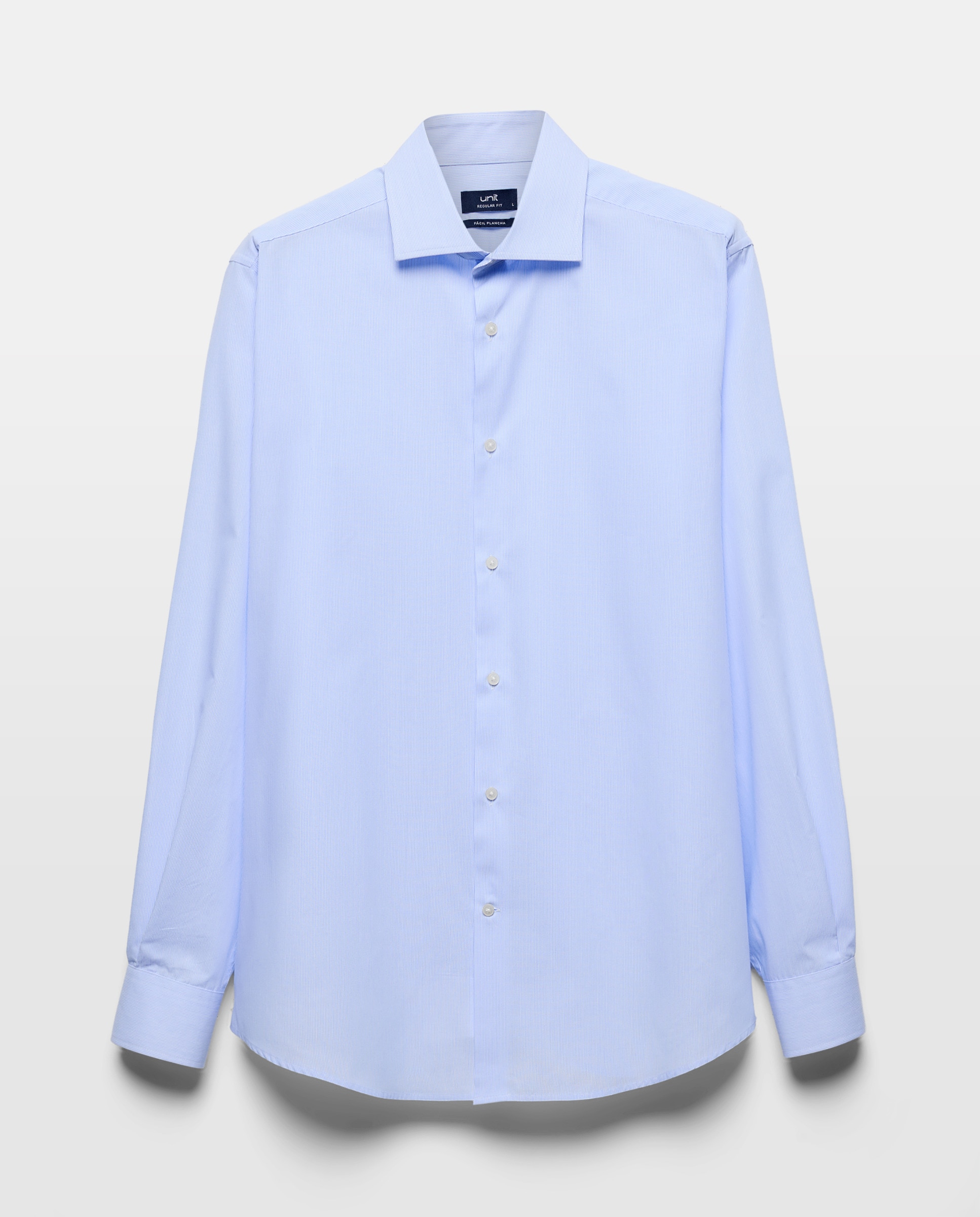 Camisa vestir hombre rayas classic fit 410 Azul claro-4