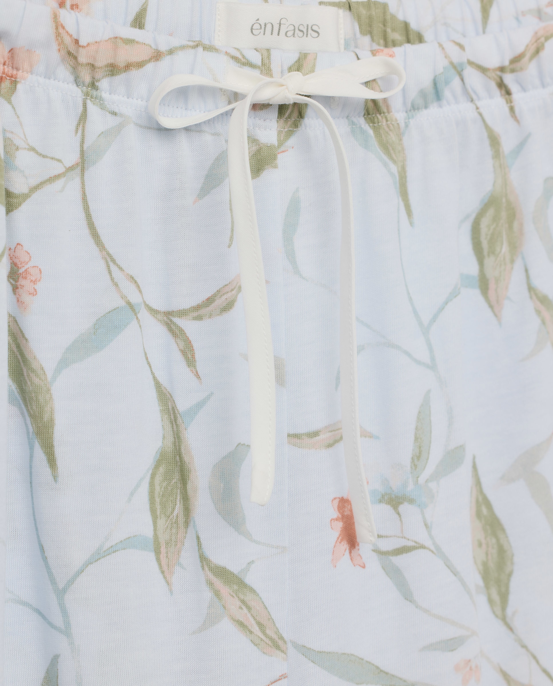 Pijama Camiseiro com Estampado Floral Azul-4