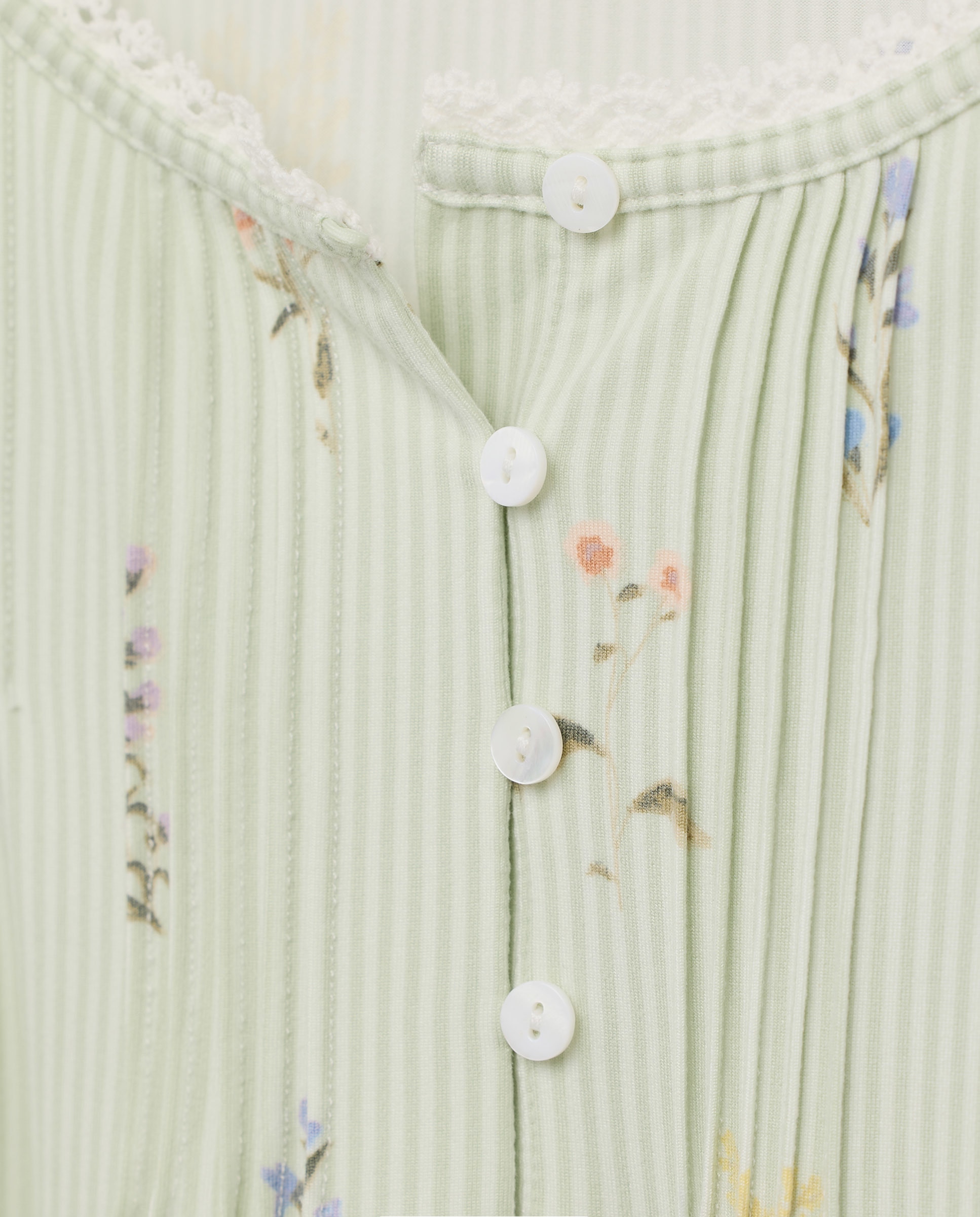 Camisa de Dormir com Estampado Floral e Carcela Multicolor-4