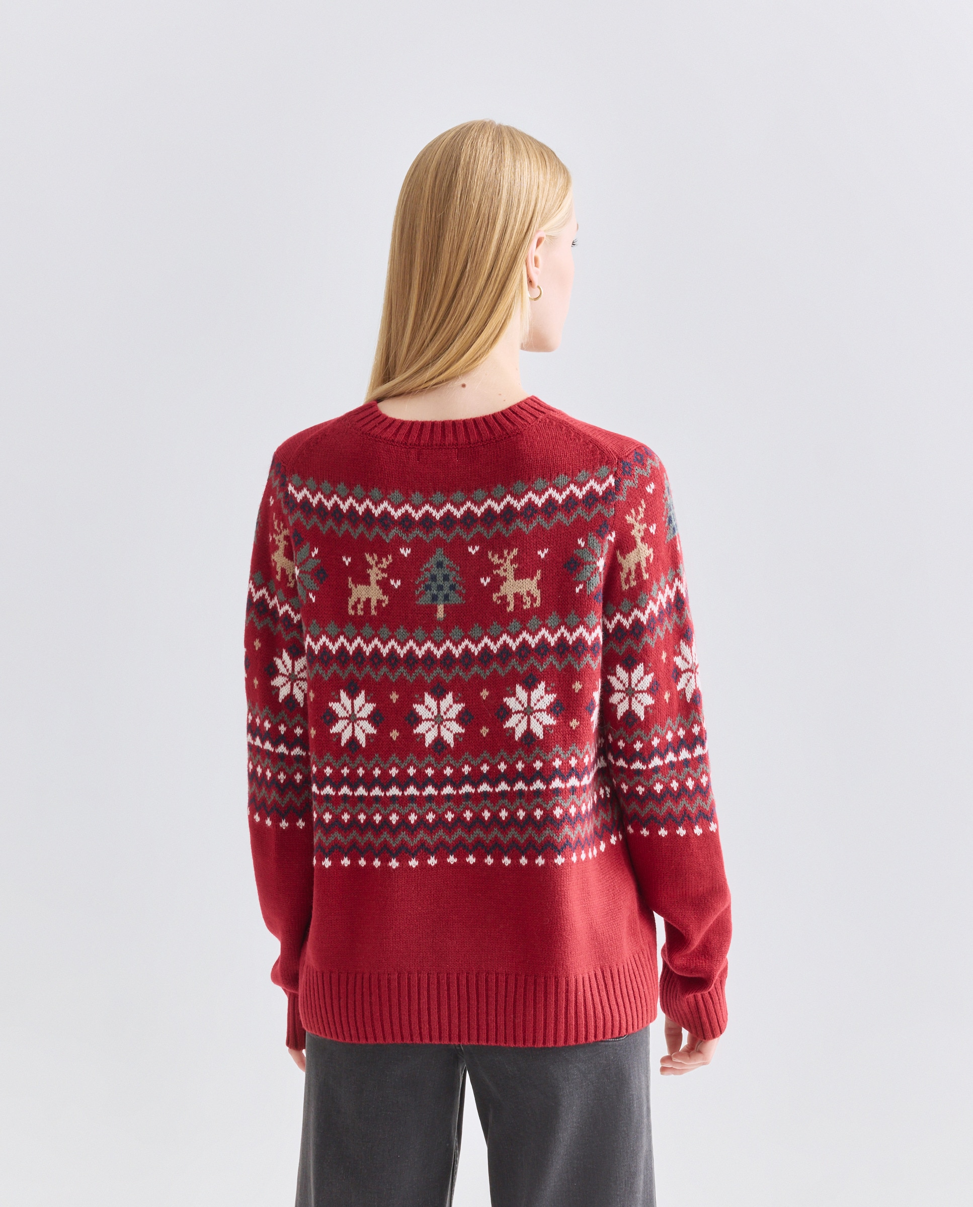 Jersey de mujer navideño 600 Rojo-3