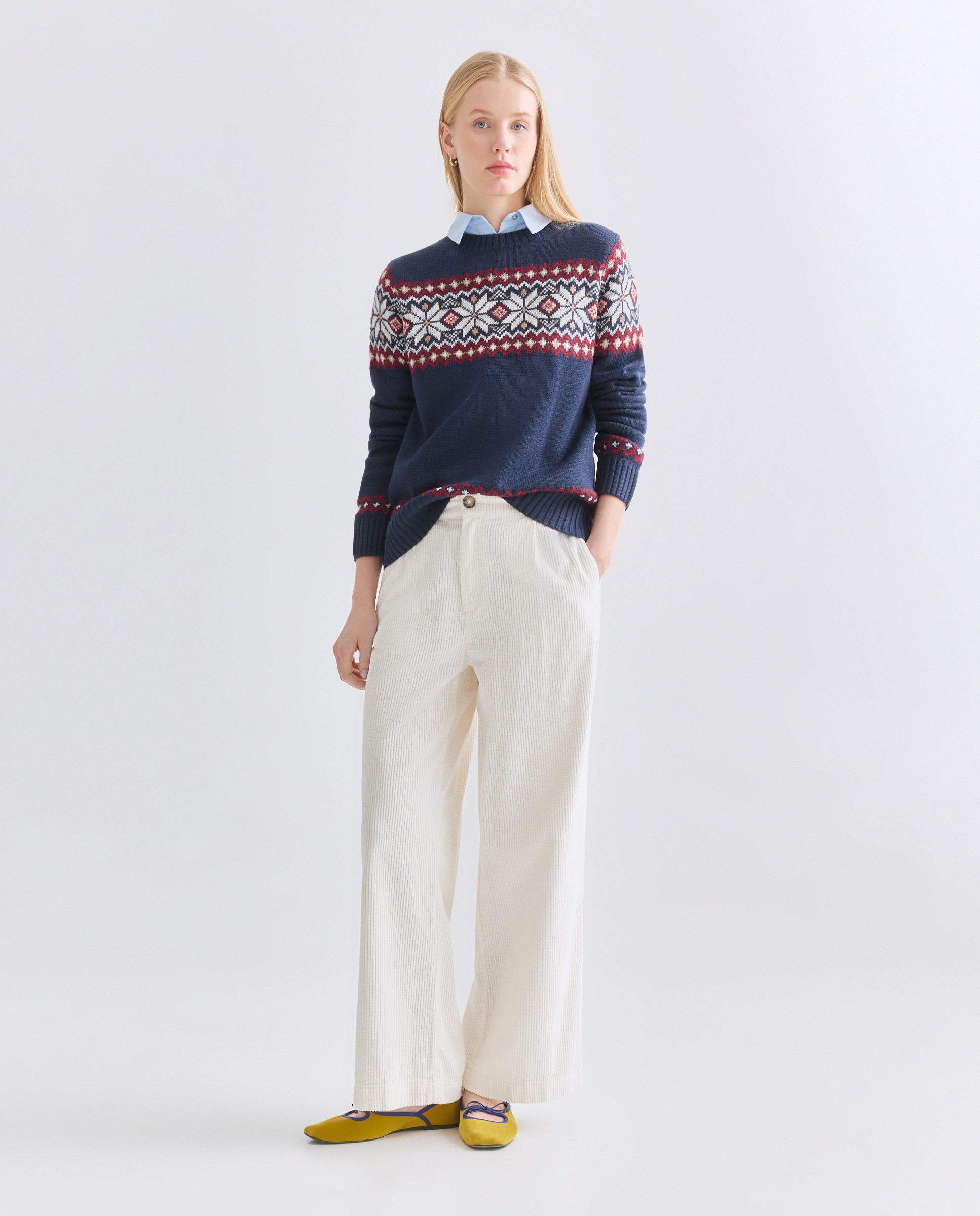 Jersey de mujer navideño Azul marino-2