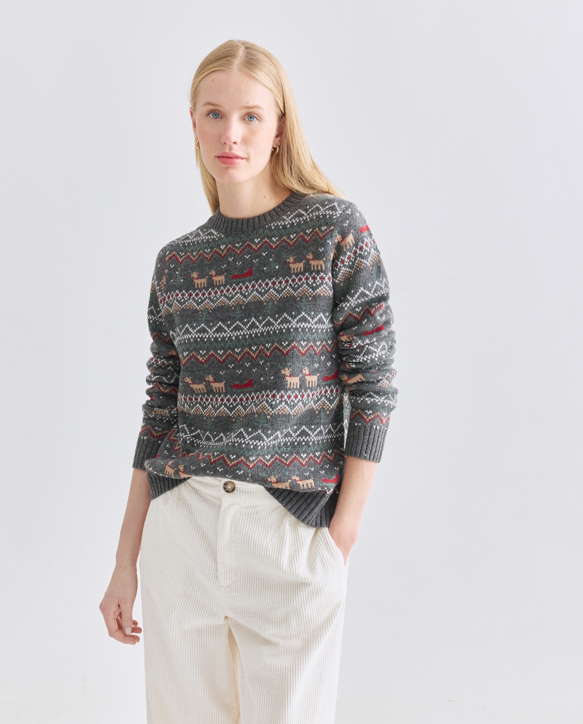 Jersey de mujer navideño Multicolor-1