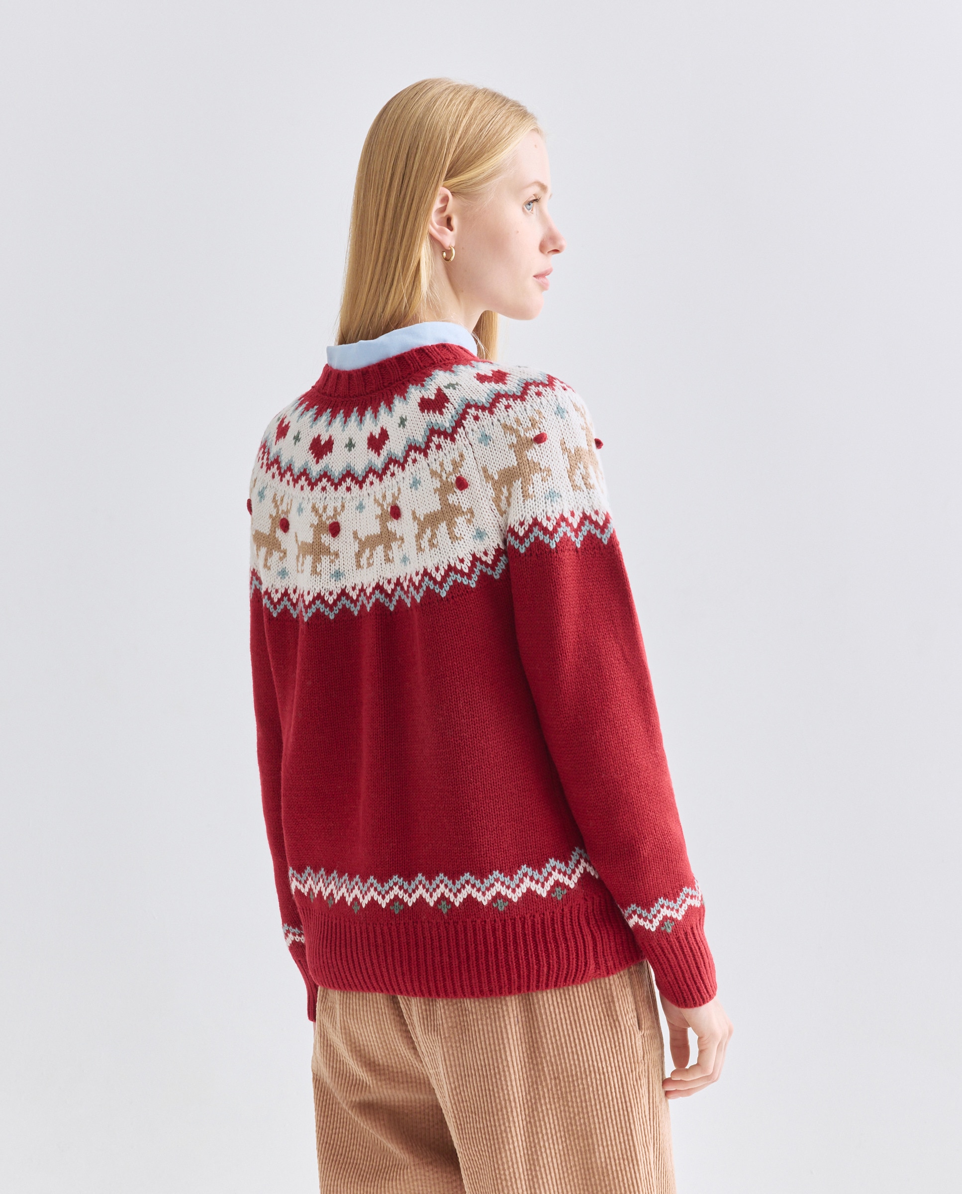 Jersey de mujer navideño 600 Rojo-3