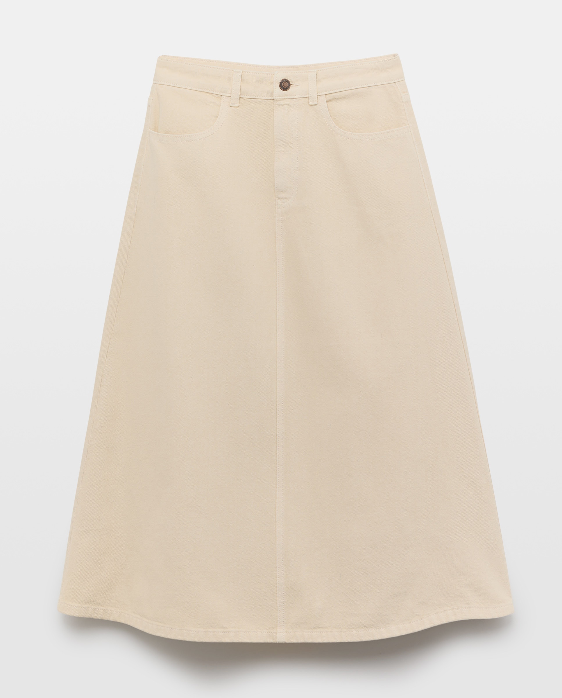 Falda de mujer de algodón evasé total look Multicolor-4