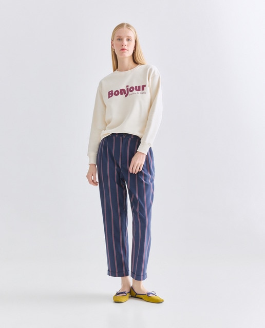 Imagen 0 de Pantalón de mujer sastrero de rayas total look