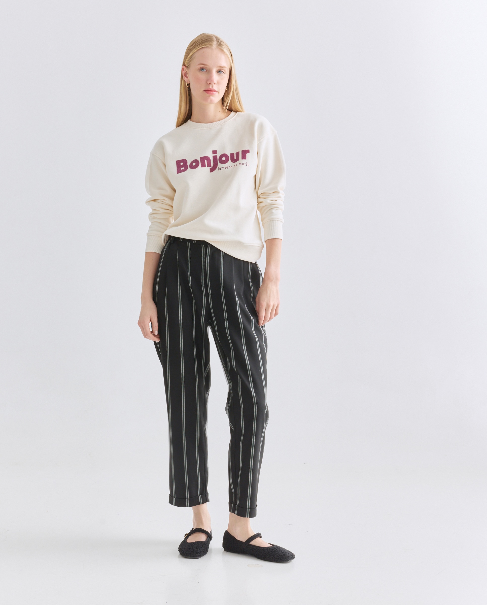 Imagen 0 de Pantalón de mujer sastrero de rayas