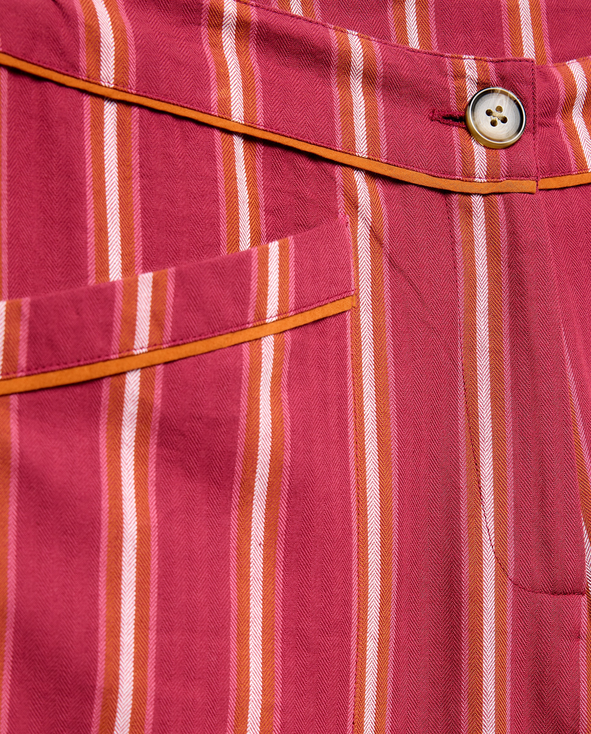 Pantalón de mujer de rayas total look Rosa-5