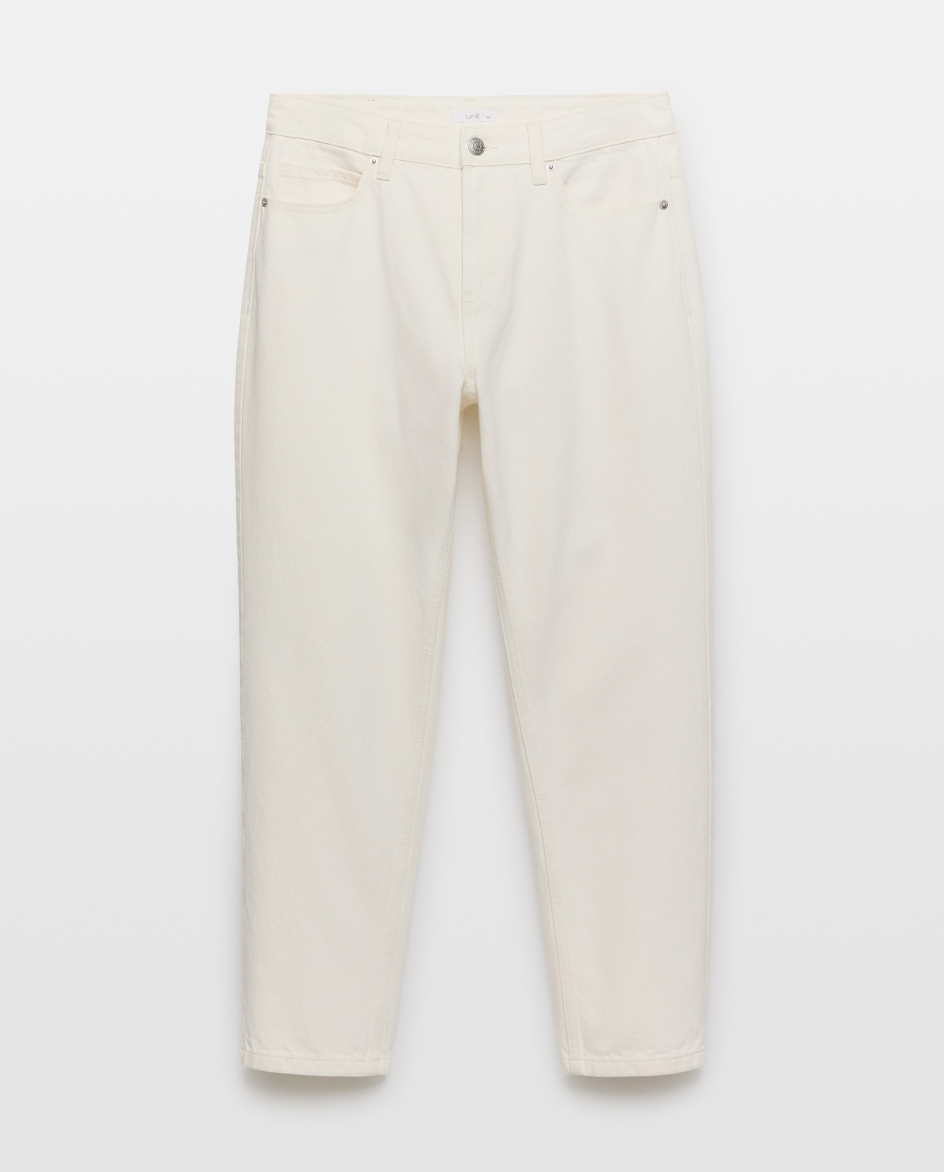 Pantalón denim mom de mujer 120 Crudo-4