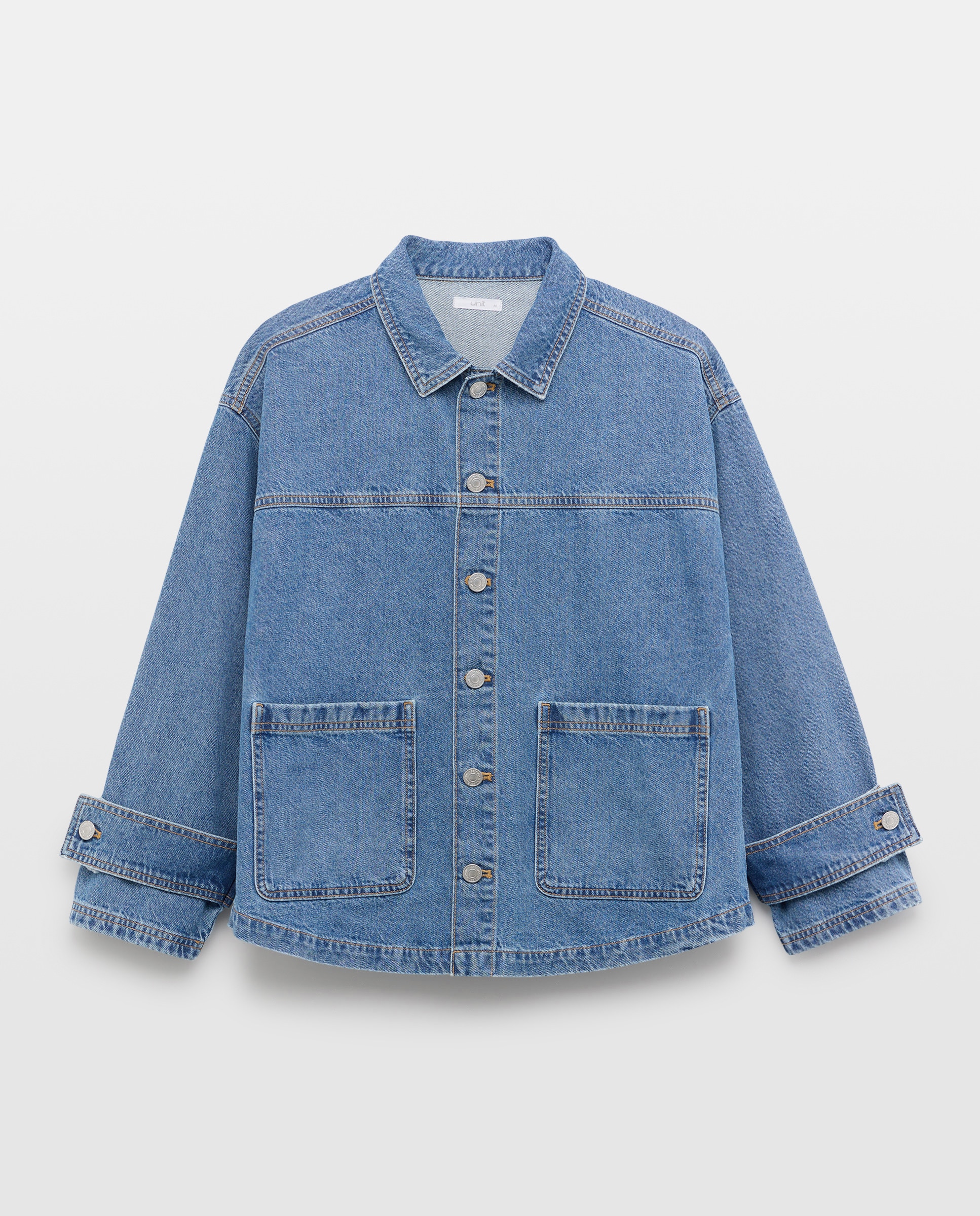 Chaqueta de mujer vaquera total look Azul pálido-4