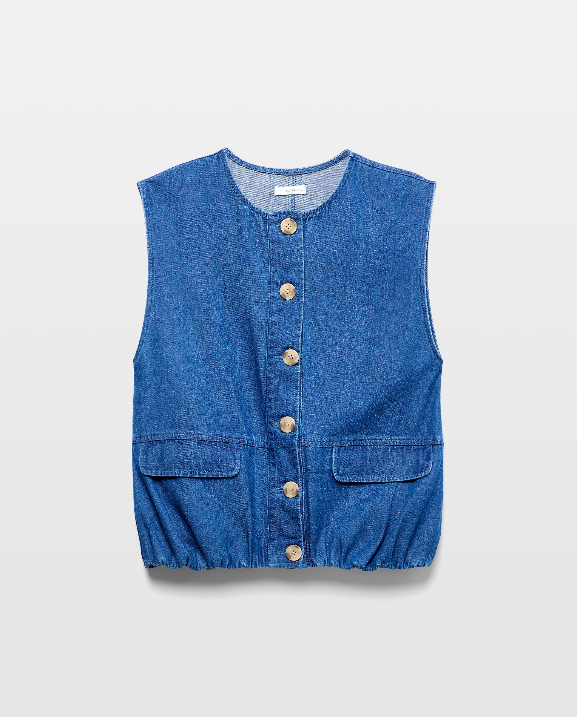 Chaleco de mujer denim Azul pálido-1