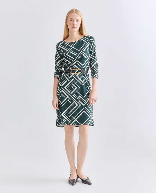 Imagen 0 de Vestido estampado manga 3/4