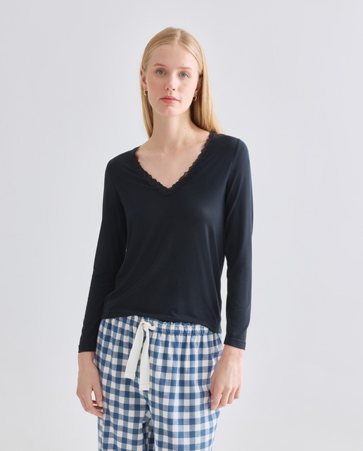 Imagen 0 de Camiseta mujer lace manga larga