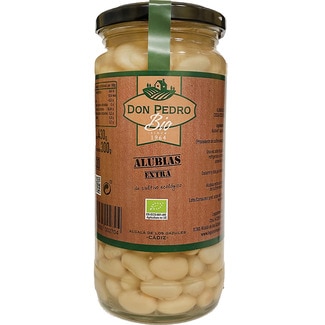 alubia blanca cocida de cultivo ecológico frasco 300 g neto escurrido - Don Pedro