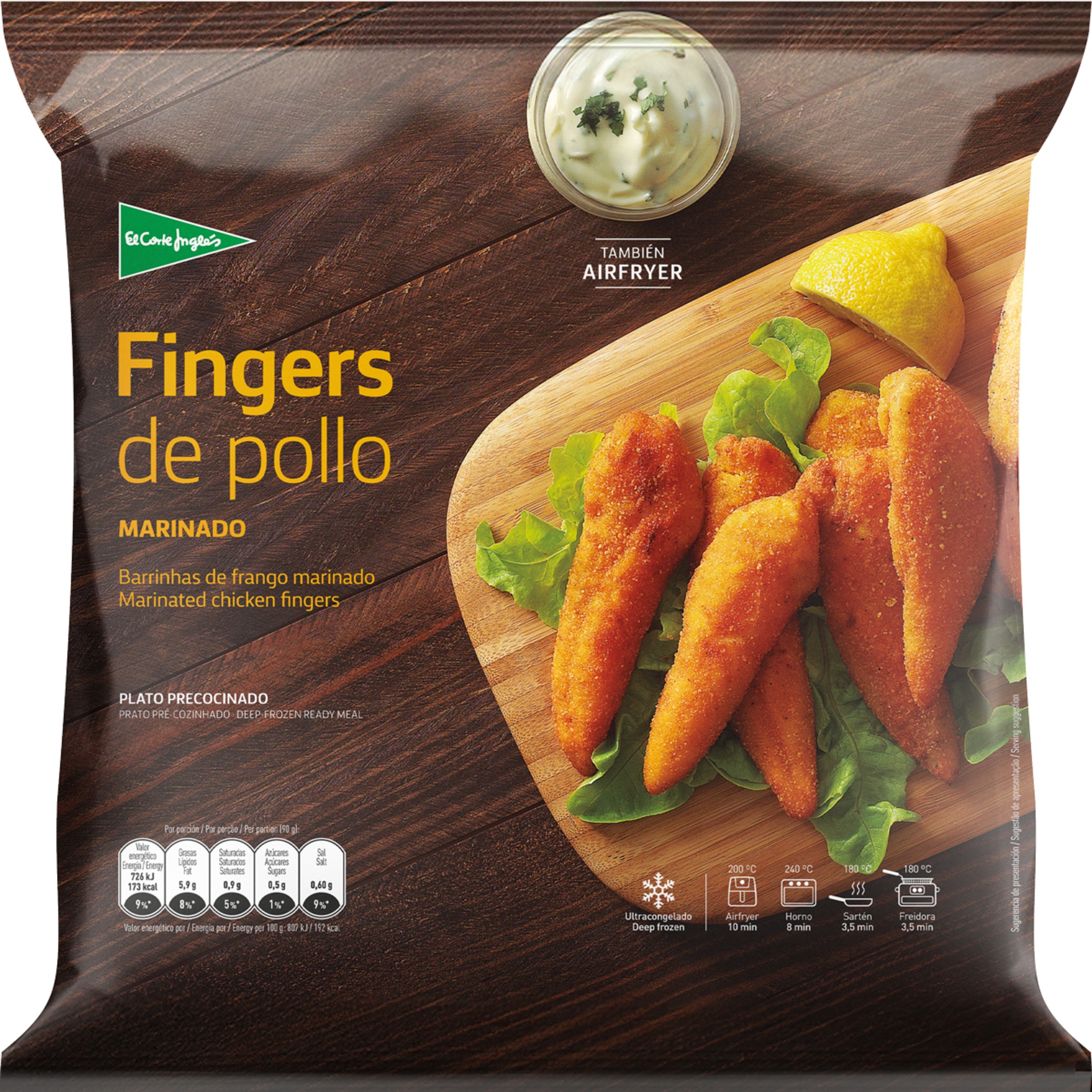 fingers de pollo marinado estuche 400 g