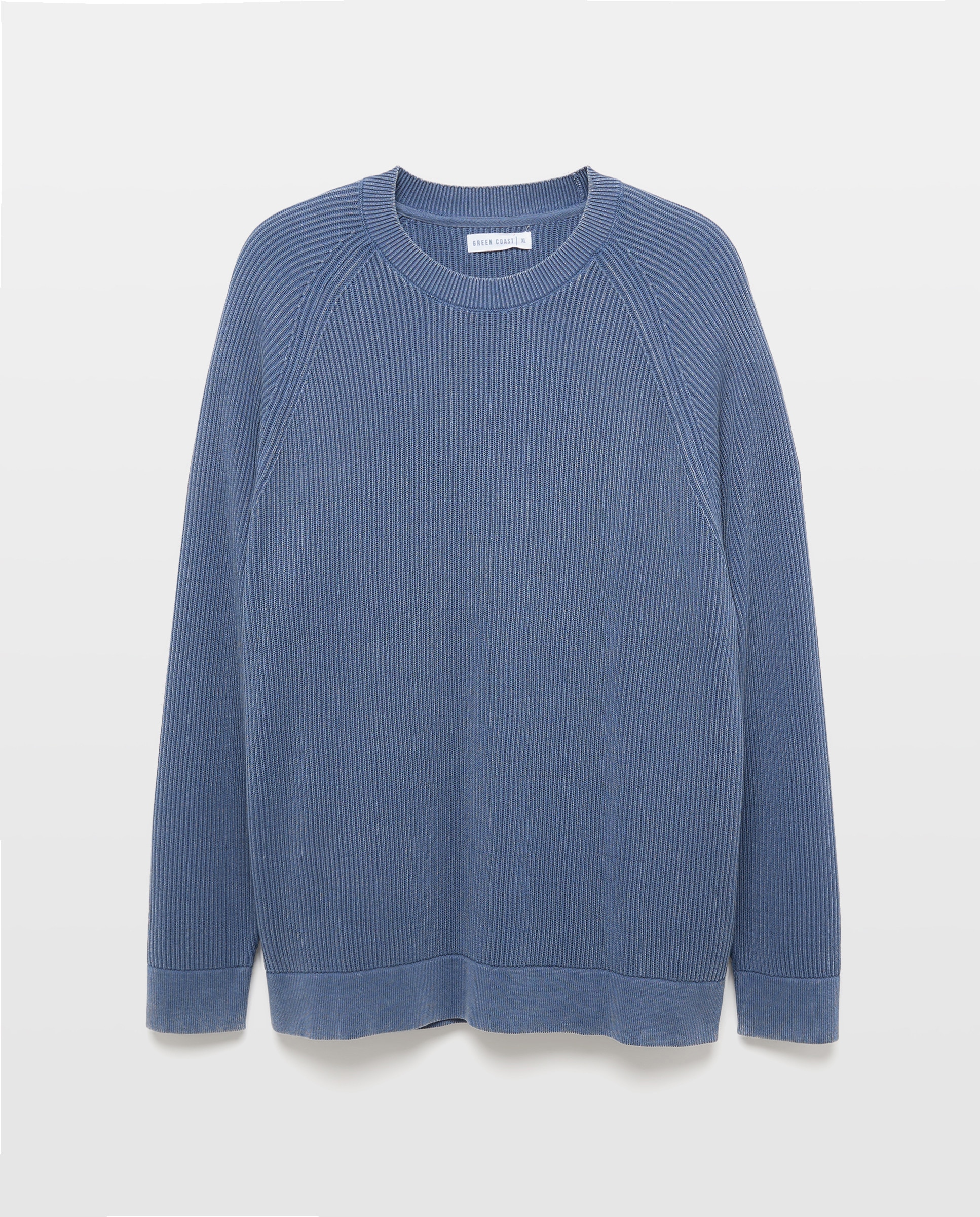 Camisola de Malha Overdyed Canelada 471 Índigo-5