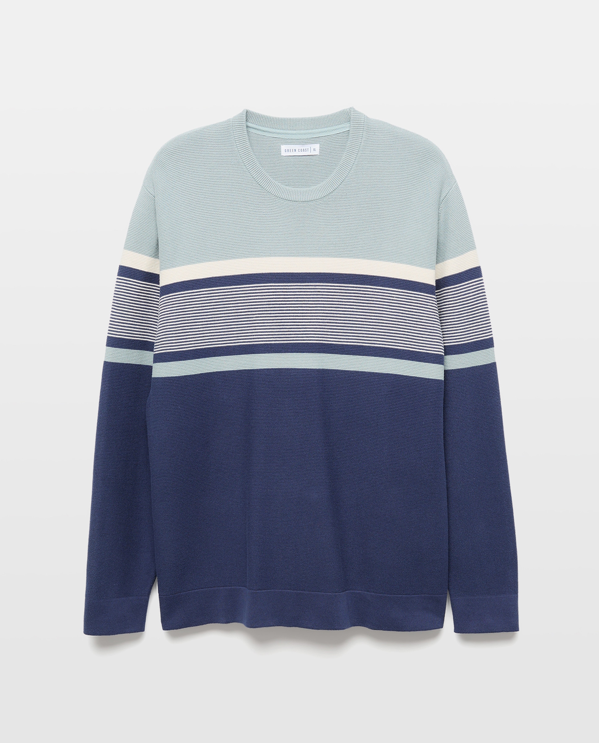 Camisola de Malha com Estrutura e Estampado Localizado no Peito Azul-marinho-6
