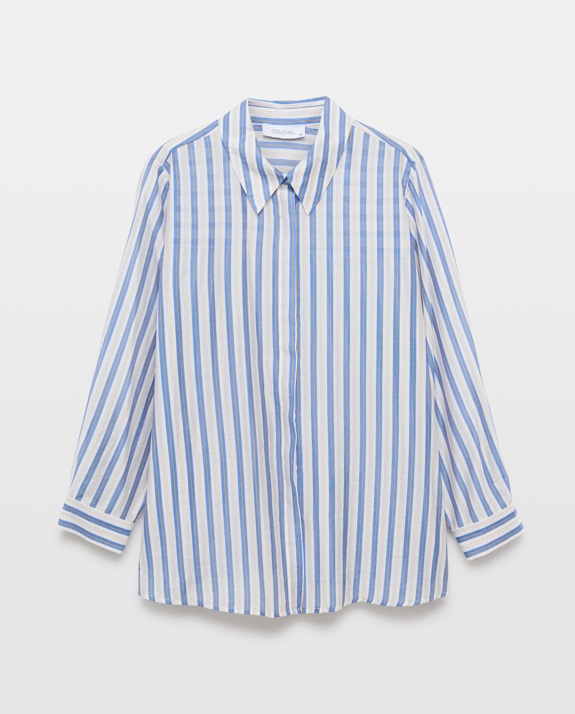 Camisa Estampada com Manga Comprida Branco-4