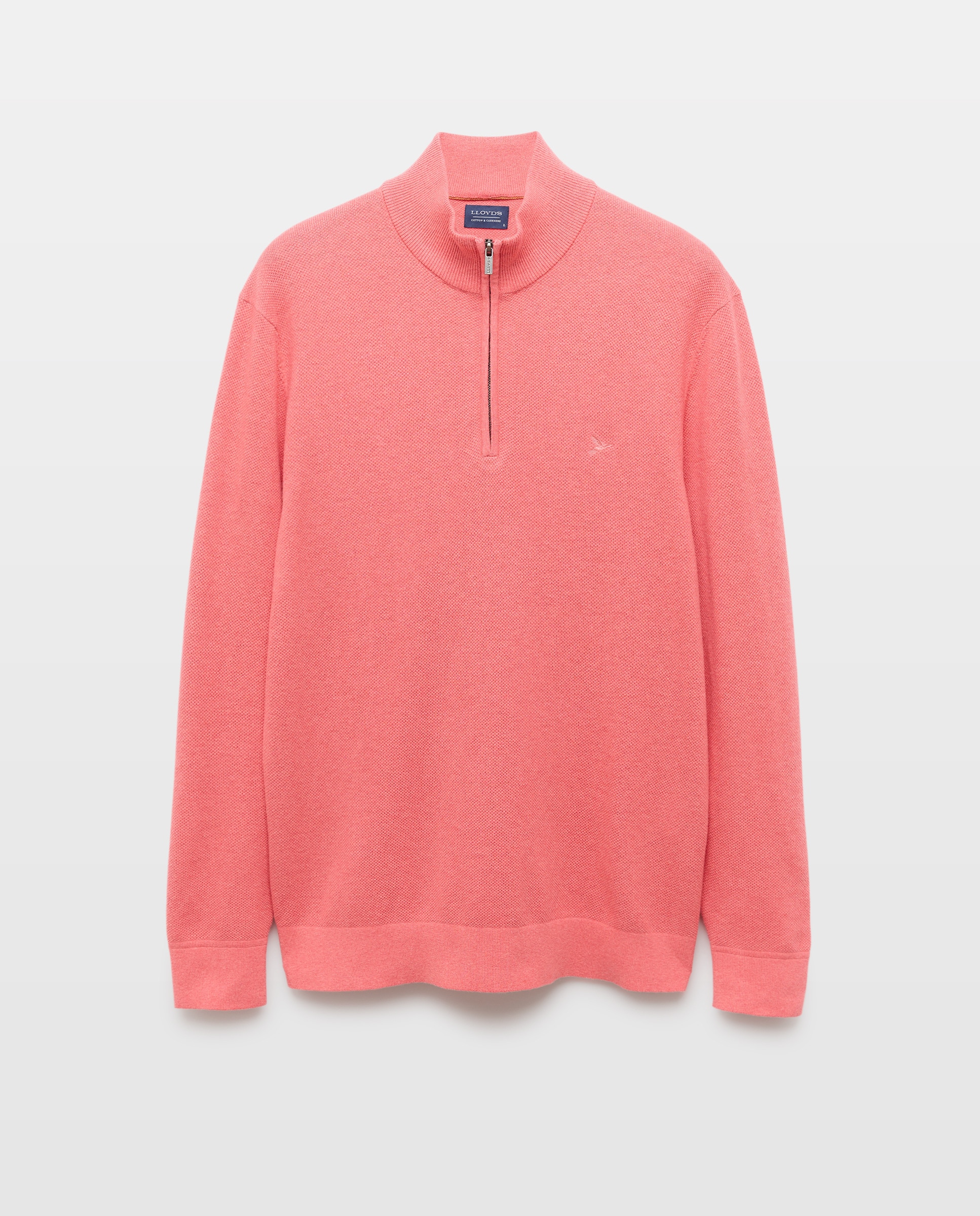 Camisola de Malha com Meio Fecho de Correr Bordeaux-4