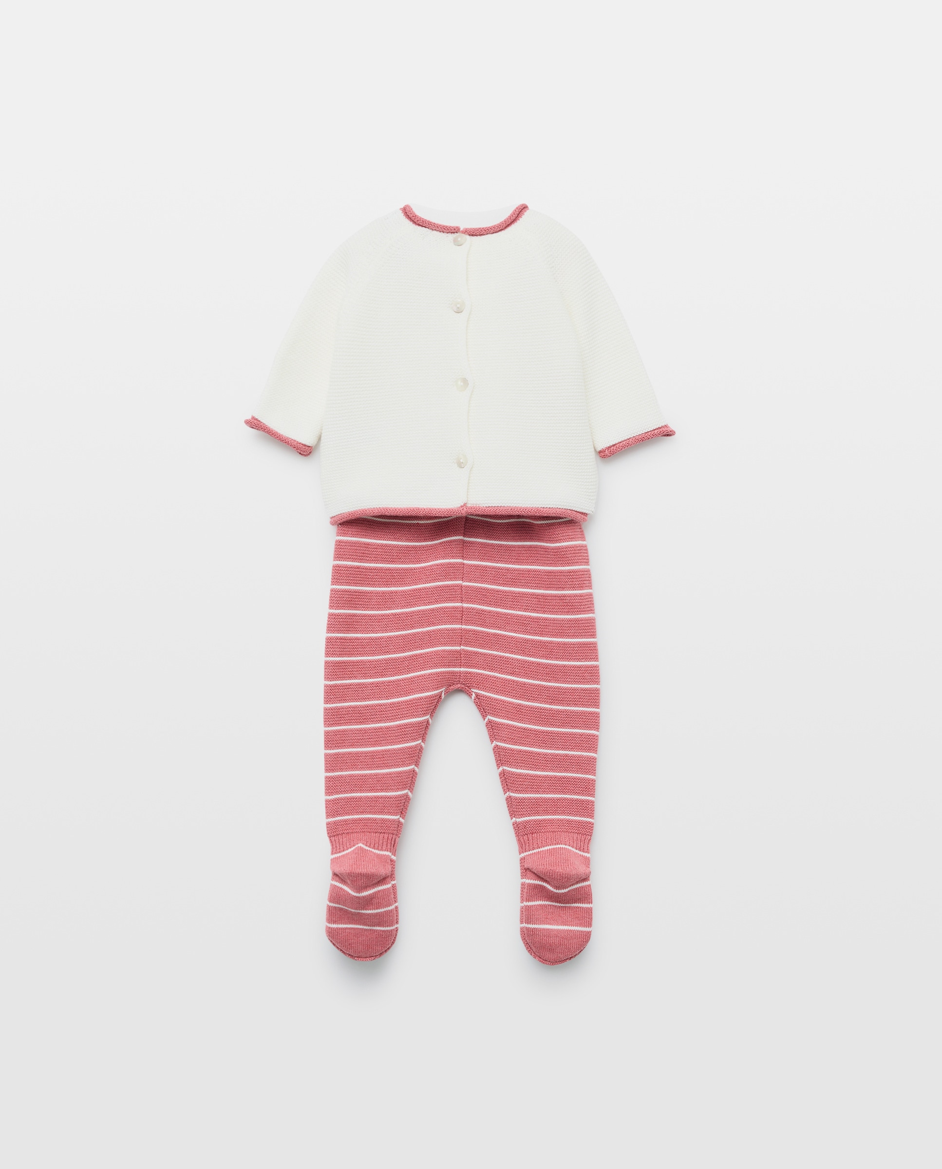 Conjunto de 2 Peças de Tricot Liso de Bebé com Manga Comprida e Dois Bolsos Coconut El Corte Inglés Multicolor-2