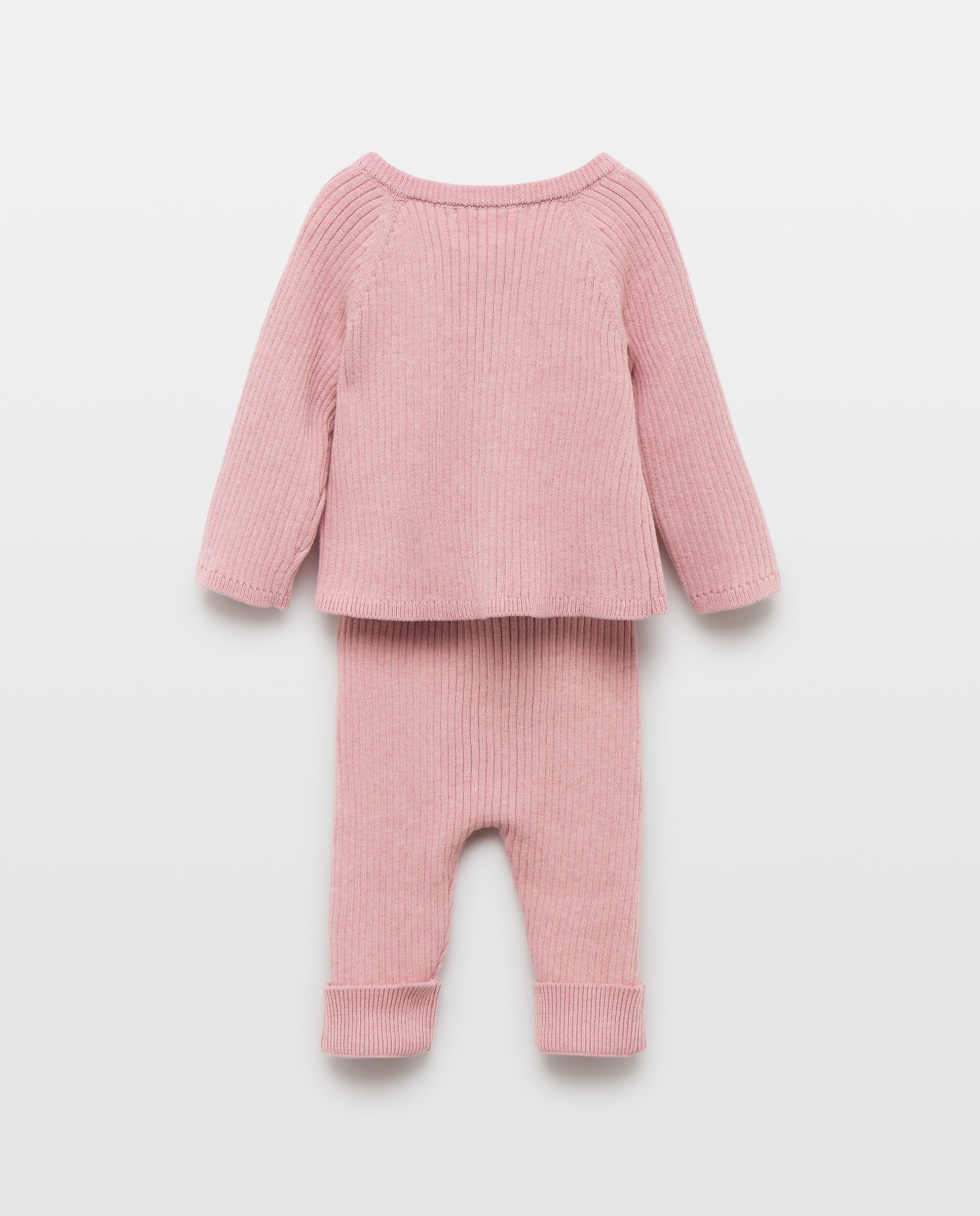 Conjunto de 2 Peças de Tricot de Bebé com Casaco Baby El Corte Inglés 200 Rosa-2