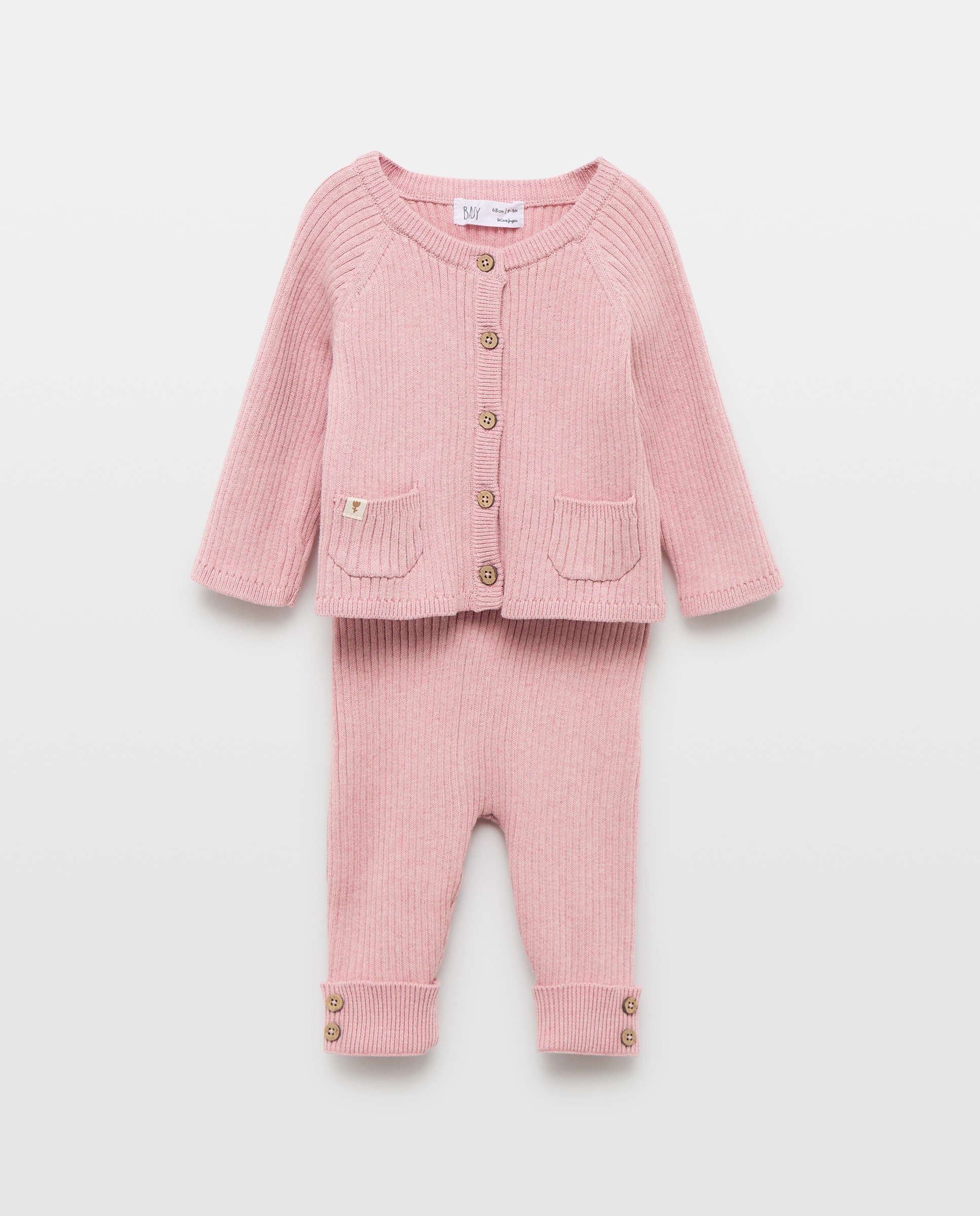 Imagem 0 de Conjunto de 2 Peças de Tricot de Bebé com Casaco