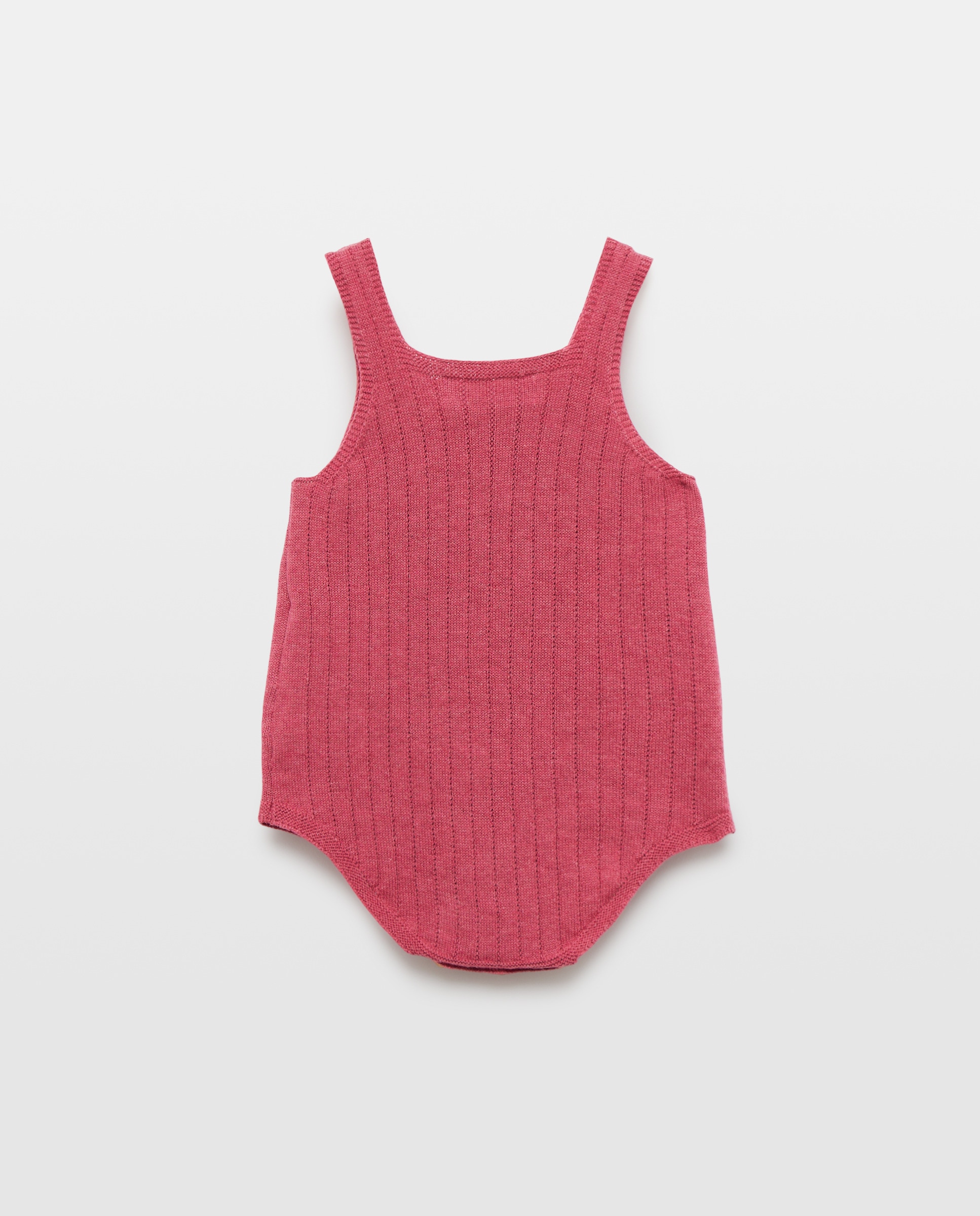 Jardineiras Tipo Calções de Tricot de Bebé 230 Rosa Escuro-2
