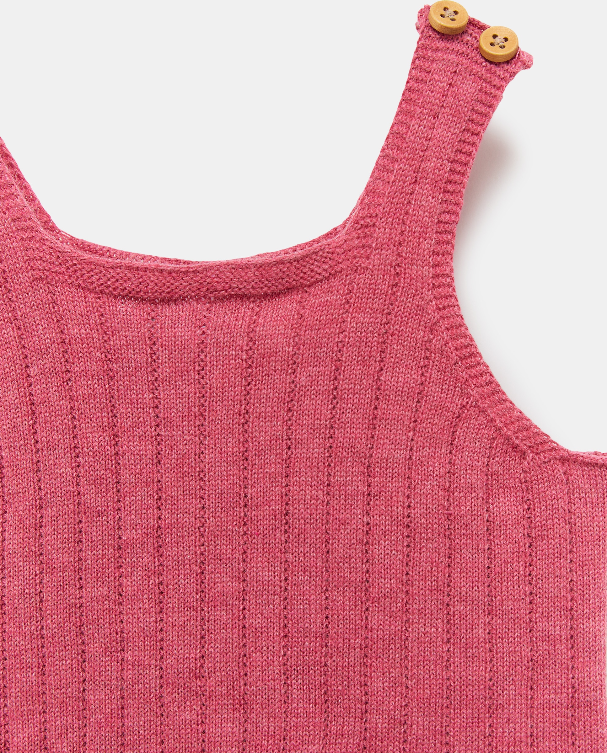 Jardineiras Tipo Calções de Tricot de Bebé 230 Rosa Escuro-3