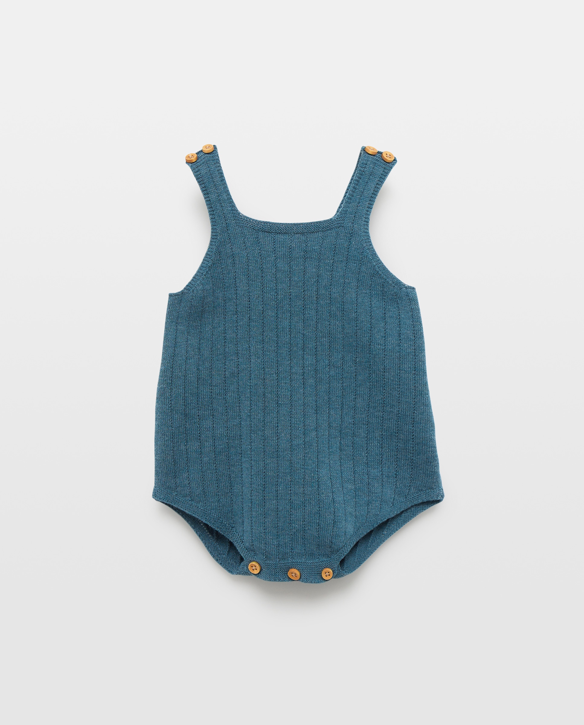 Jardineiras Tipo Calções de Tricot de Bebé 530 Verde Escuro-1