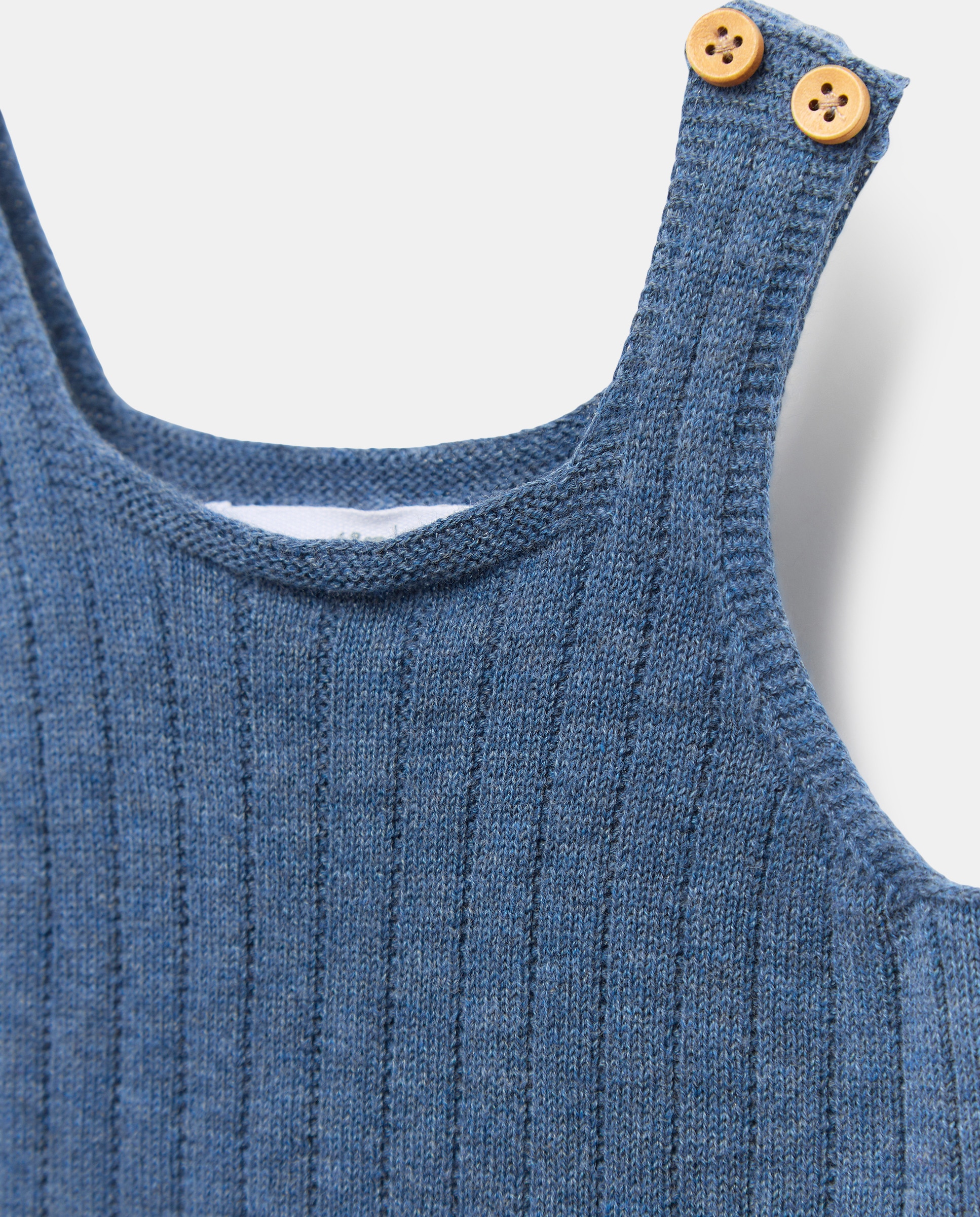 Jardineiras Tipo Calções de Tricot de Bebé Baby El Corte Inglés 430 Azul Escuro-3