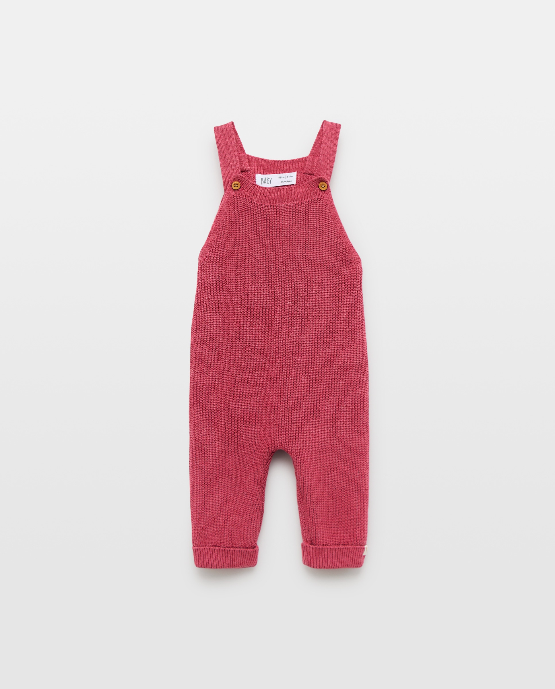 Jardineiras de Tricot de Bebé Baby El Corte Inglés 230 Rosa Escuro-1