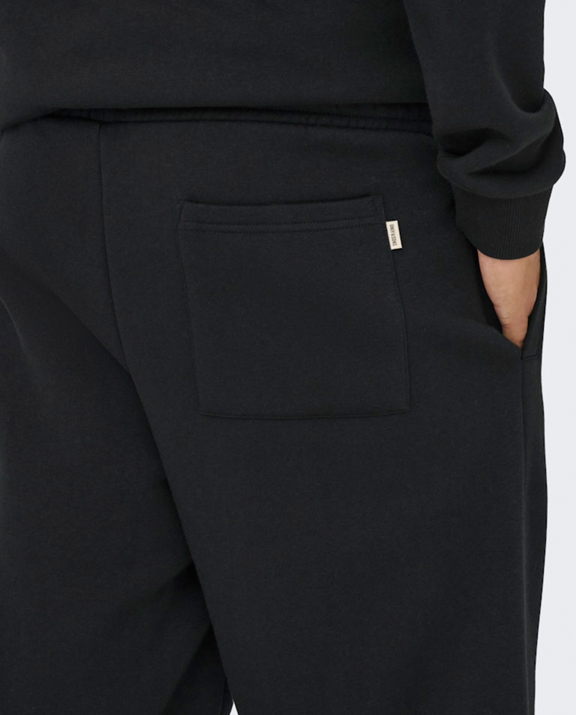 Calças de Fato de Treino Relaxed Fit Preto-6