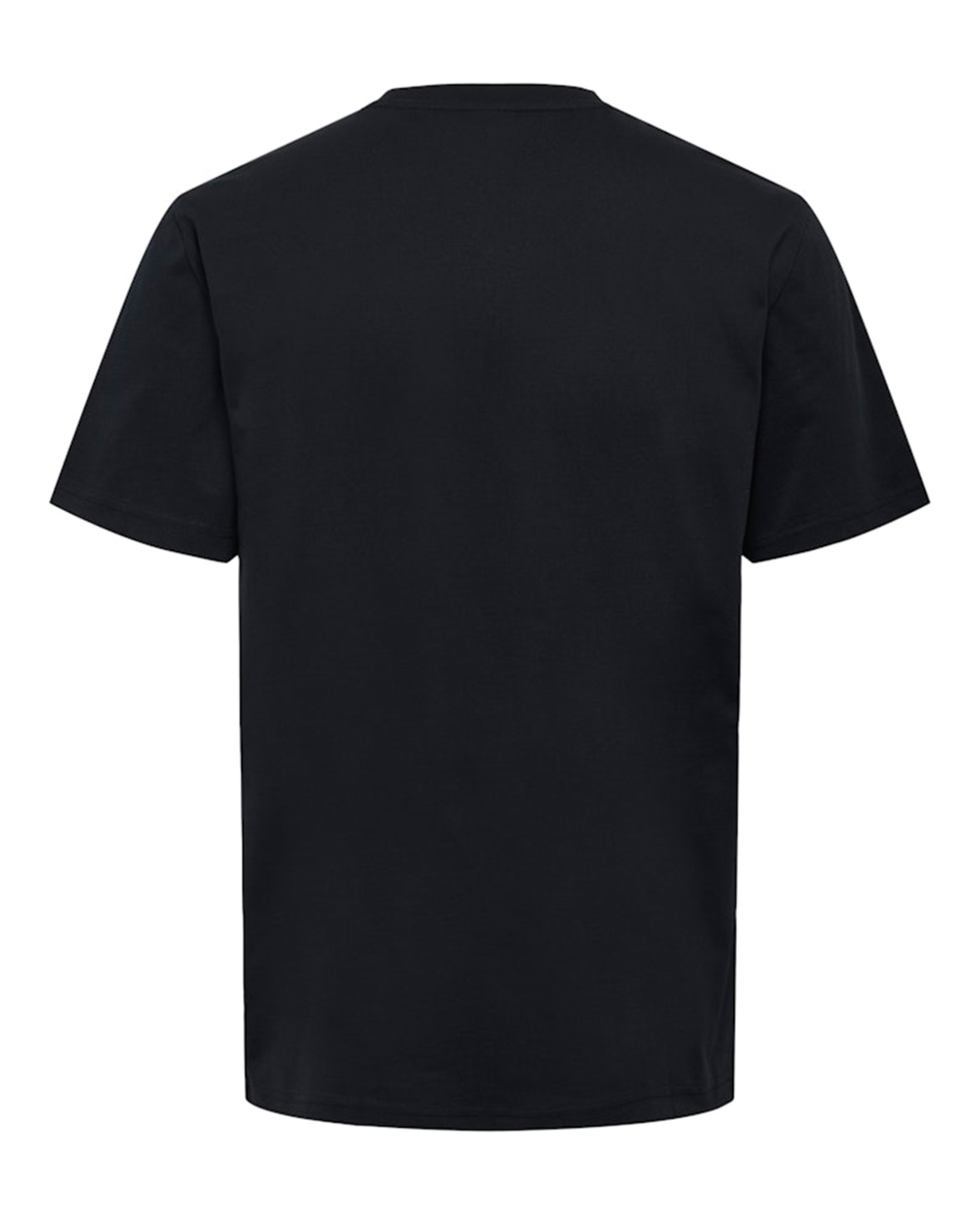 T-shirt Regular Fit com Manga Curta Preto-2