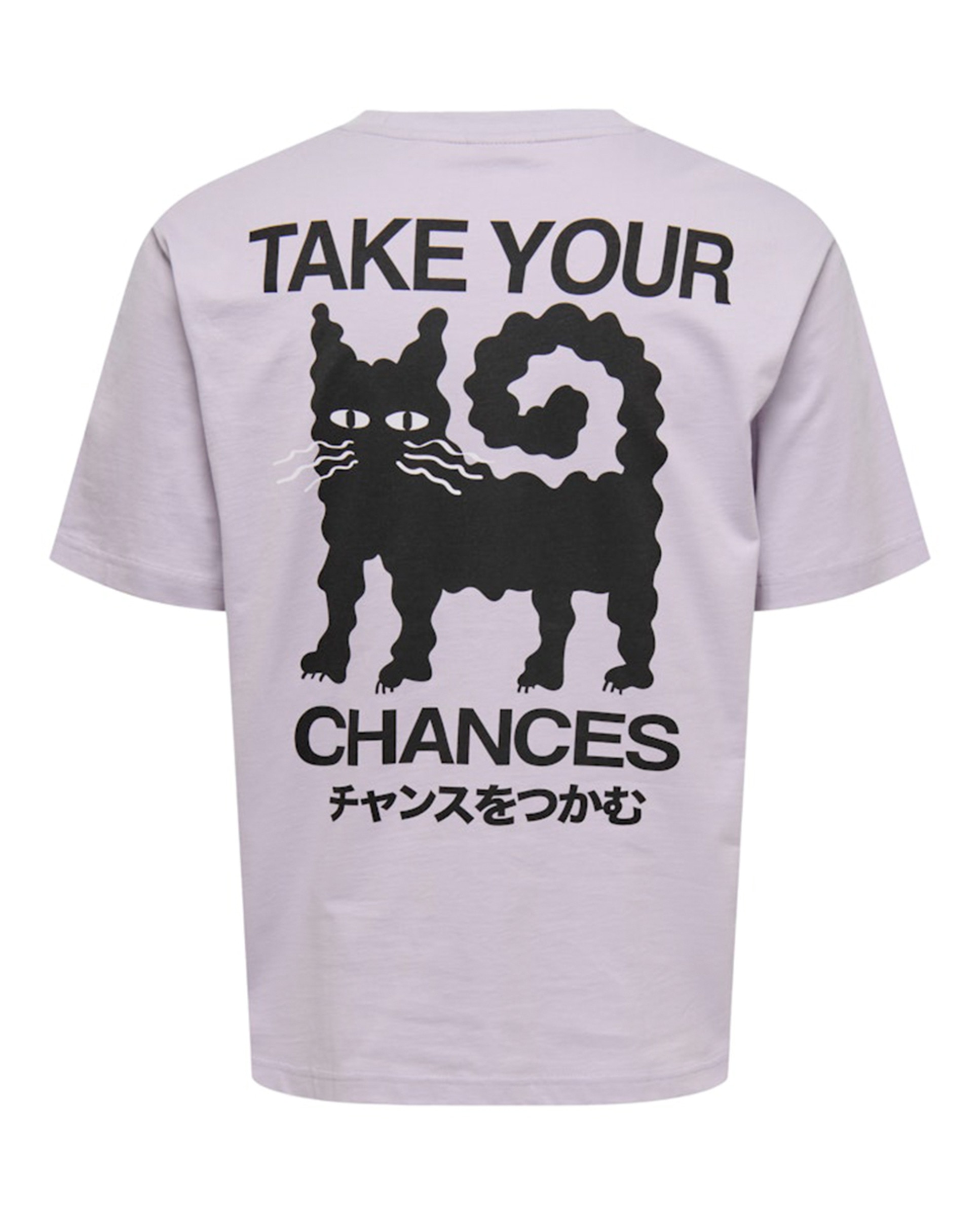 T-shirt de Manga Curta Relaxed Fit Lilás-6