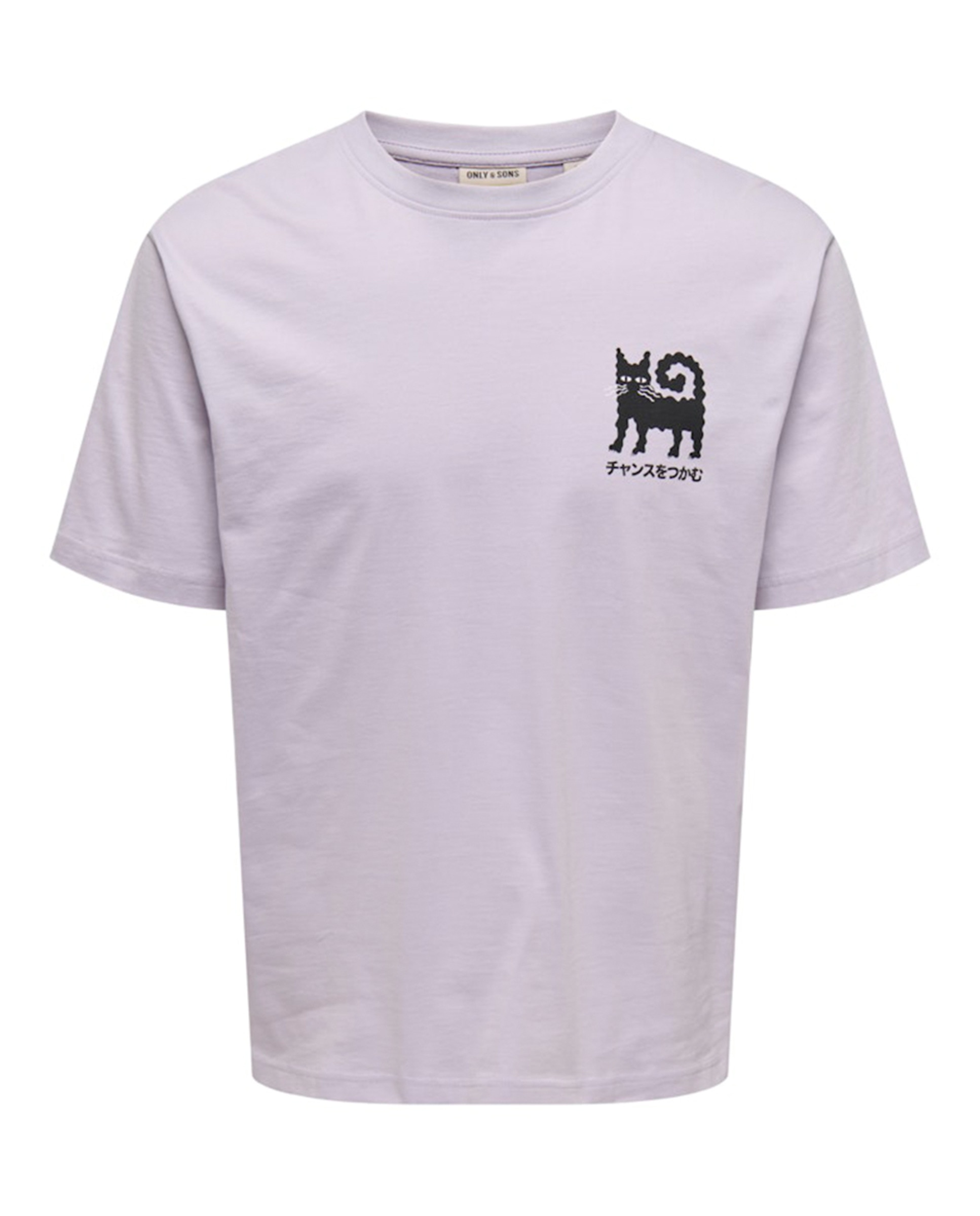 T-shirt de Manga Curta Relaxed Fit Lilás-5