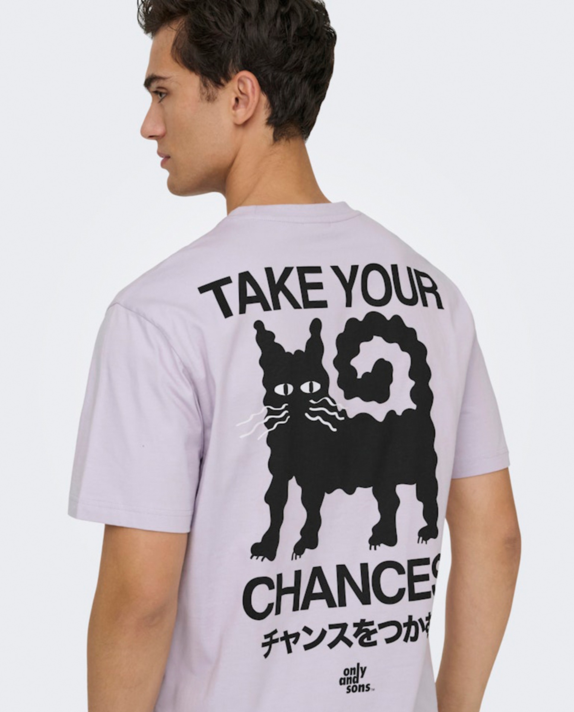 T-shirt de Manga Curta Relaxed Fit Lilás-4