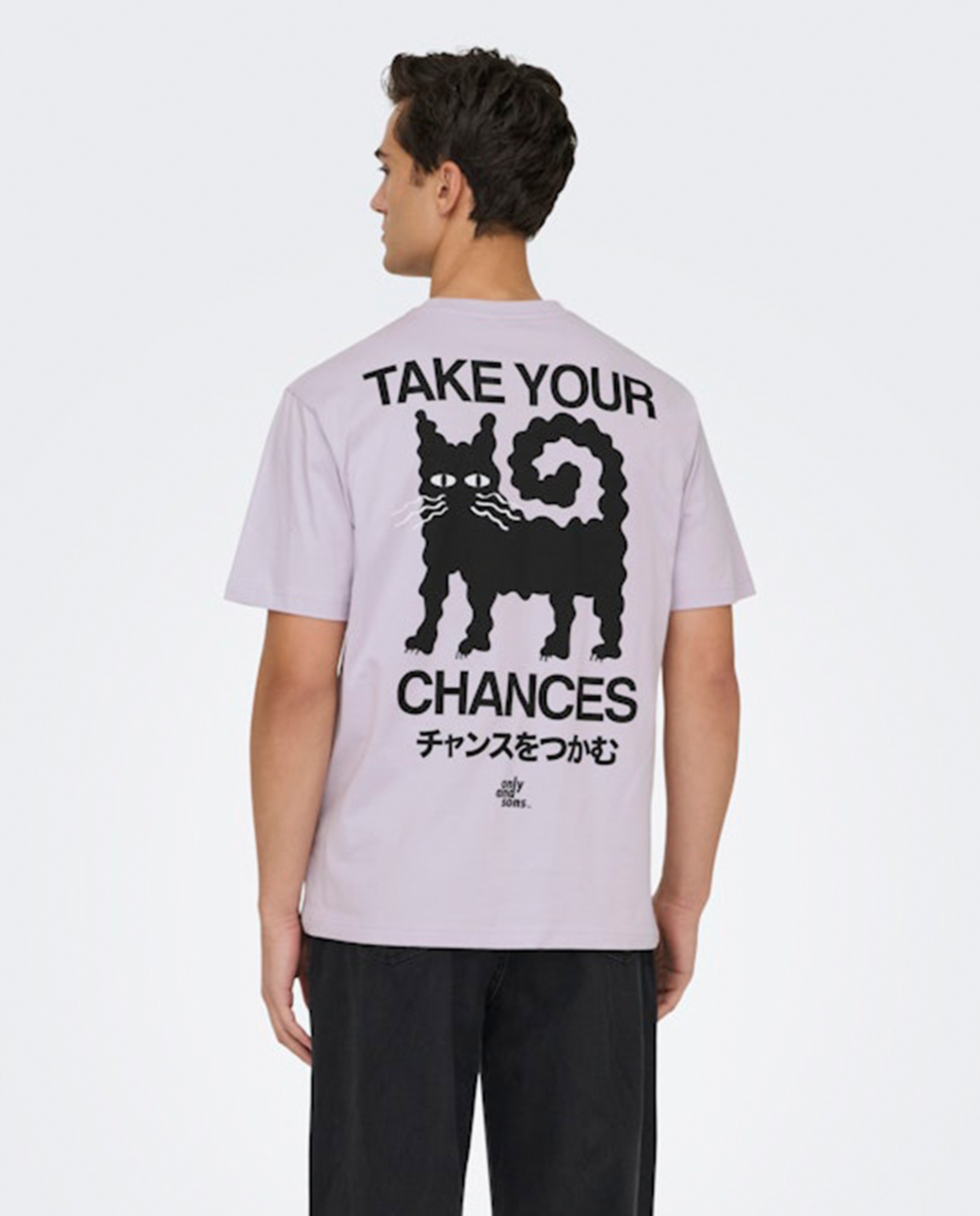 T-shirt de Manga Curta Relaxed Fit Lilás-2