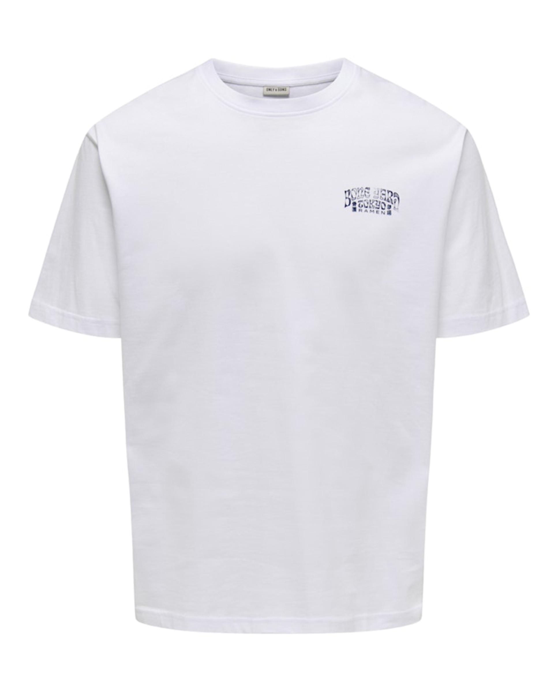 T-shirt Relaxed Fit com Manga Curta Branco-4