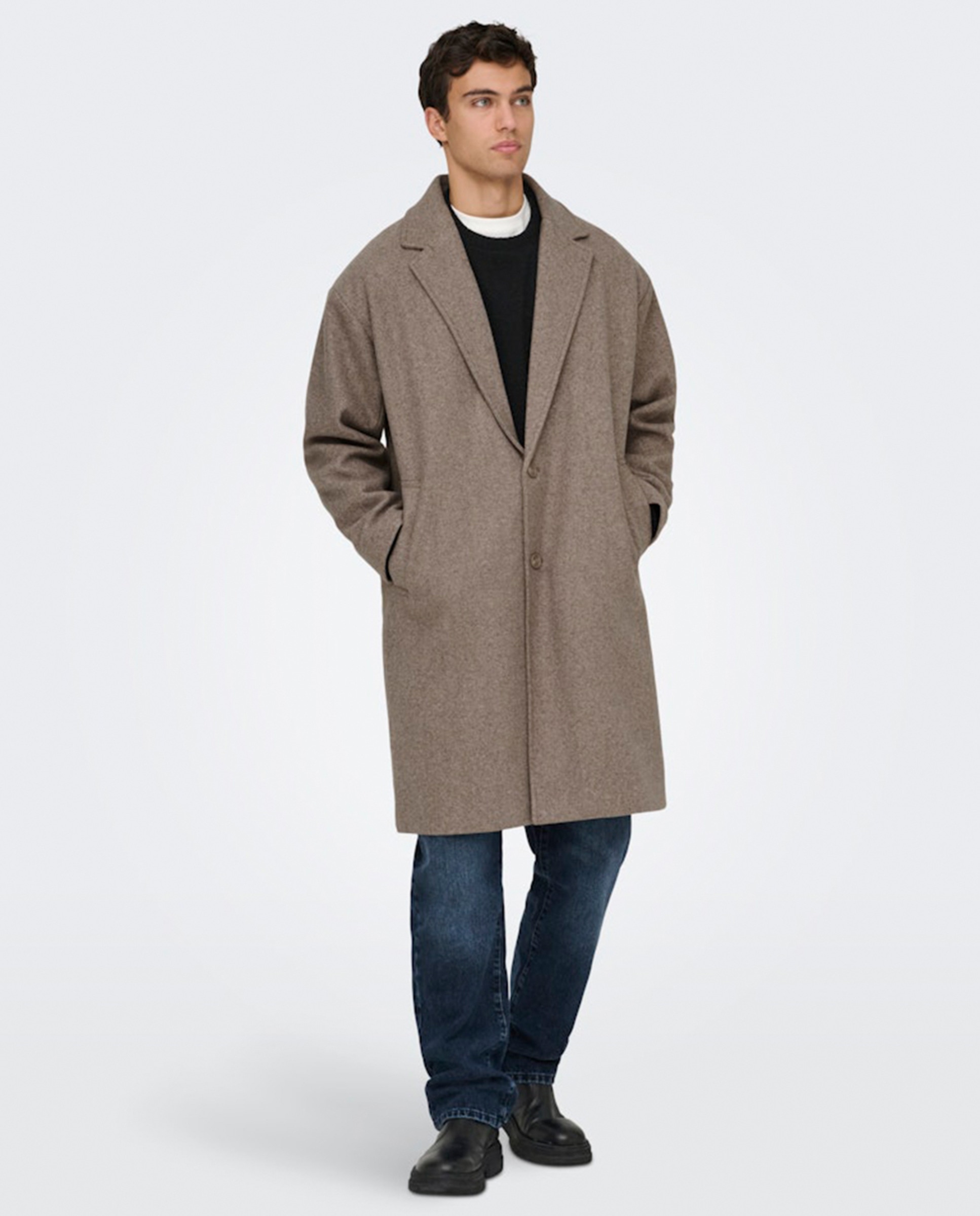 Imagem 0 de Sobretudo de Pano Oversize Fit