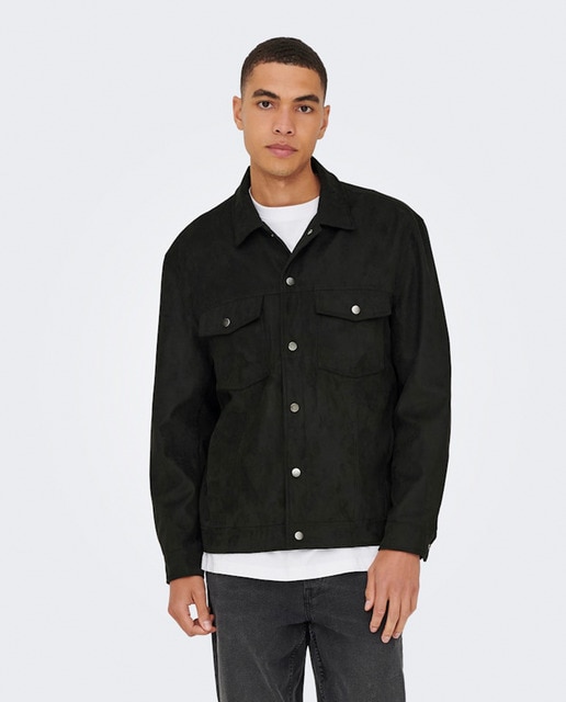 Imagen 0 de Cazadora suede de hombre regular fit.