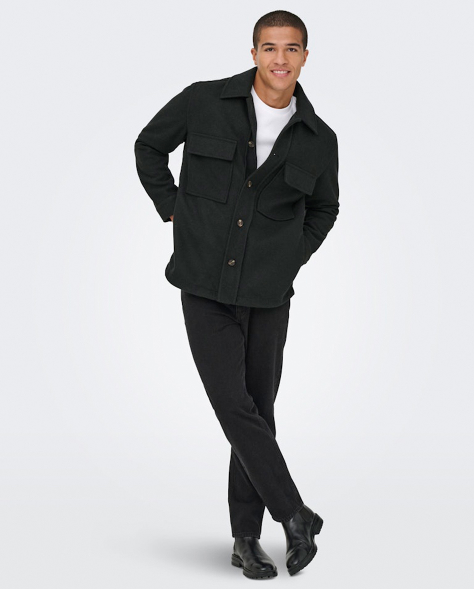 Blusão Regular Fit Cinzento-escuro-7