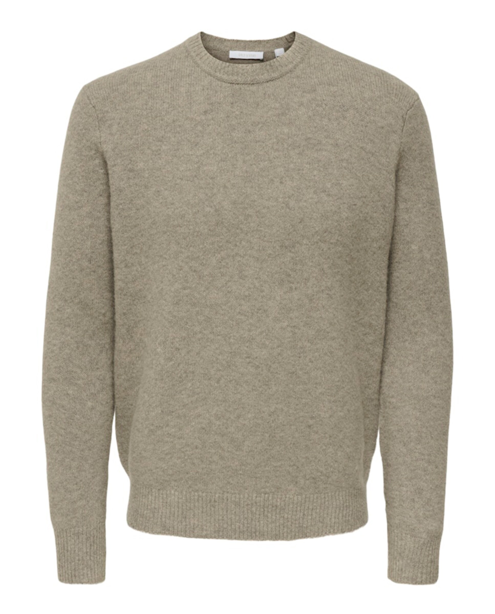 Camisola de Malha Regular Fit Bege-5