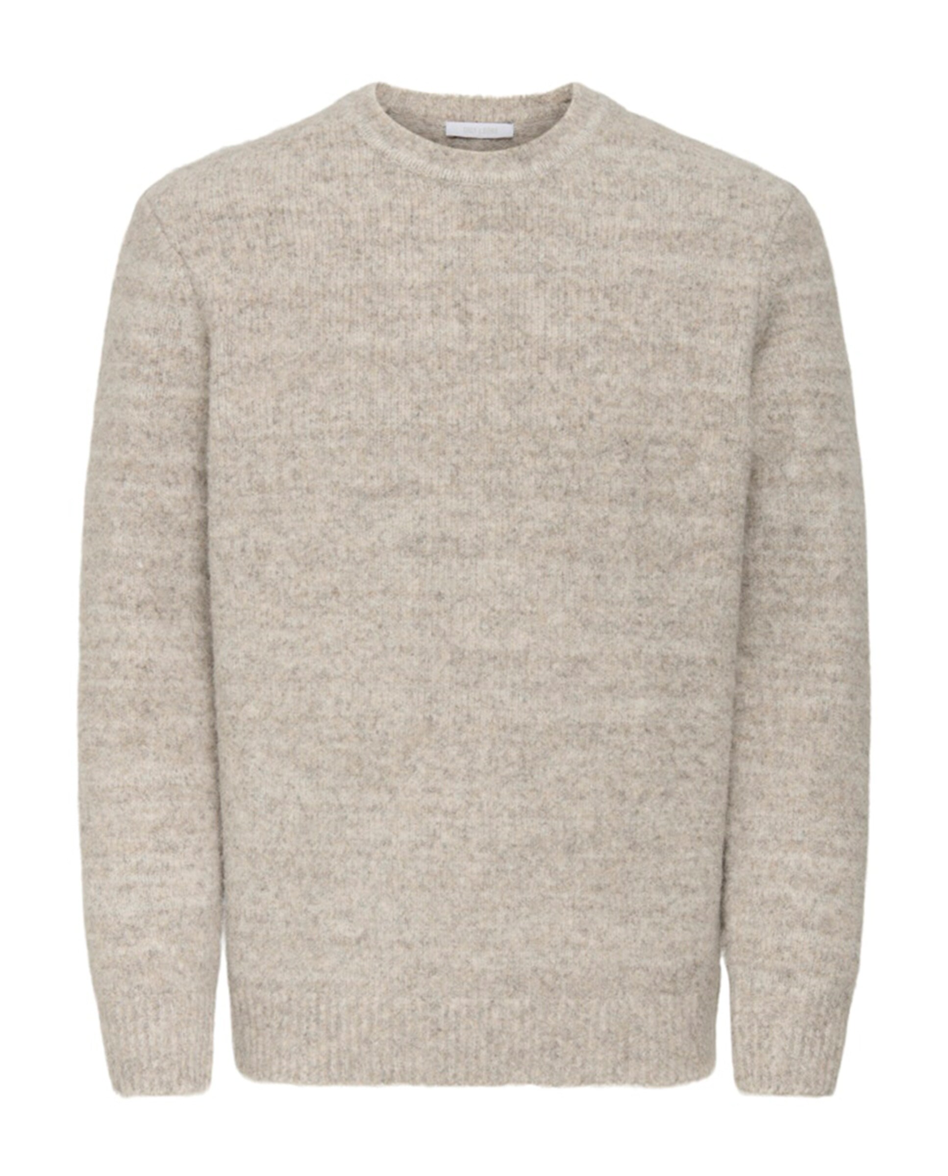 Camisola de Malha Regular Fit Bege-1