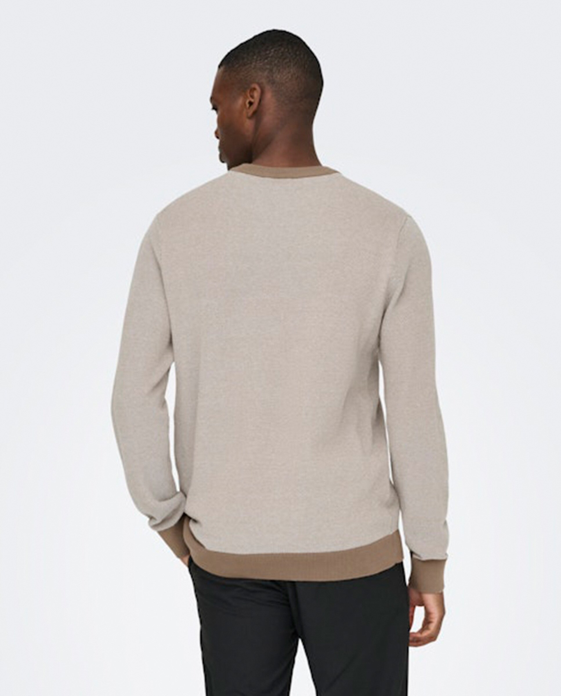 Camisola de Malha Regular Fit Bege-2