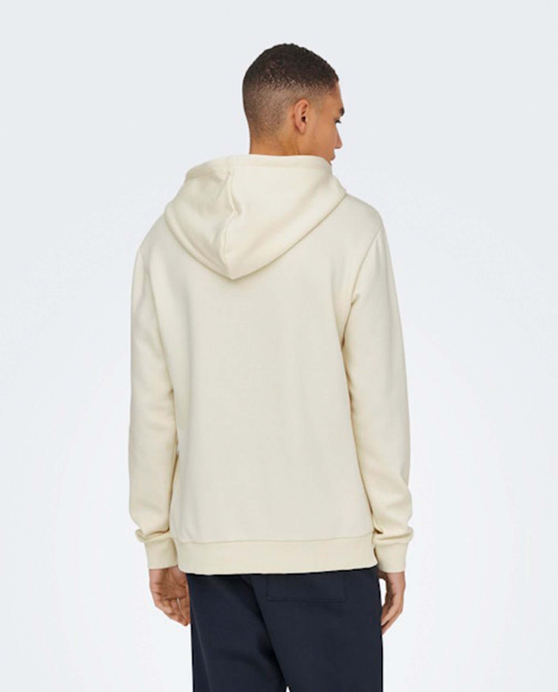 Sweatshirt regular fit com capuz Creme-2